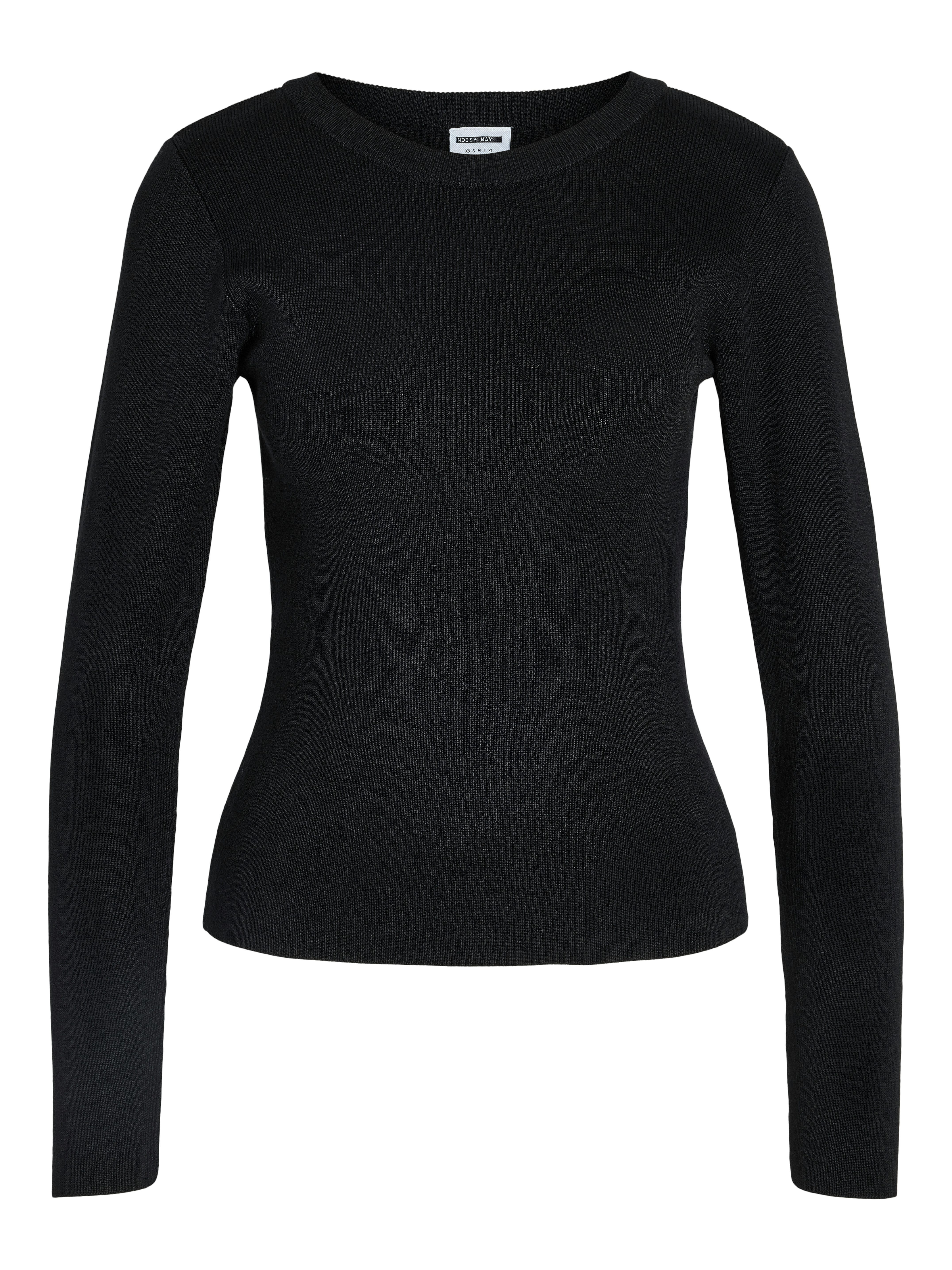 Noisy may Gebreide trui NMJAZ L S O-NECK KNIT FWD NOOS