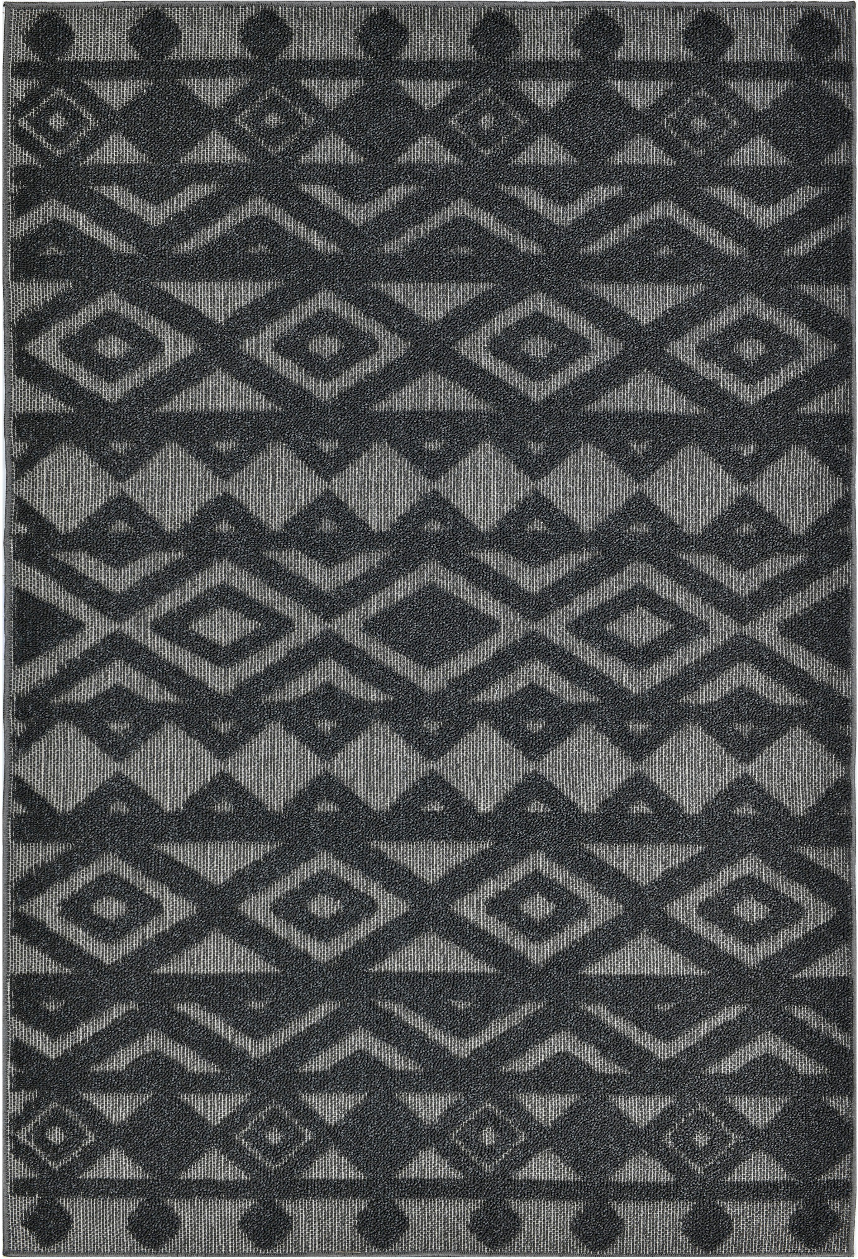 LeGer Home by Lena Gercke Vloerkleed Askja Outdoor Hoog-laag effect, tapijt in Boho stijl, geschikt voor buiten