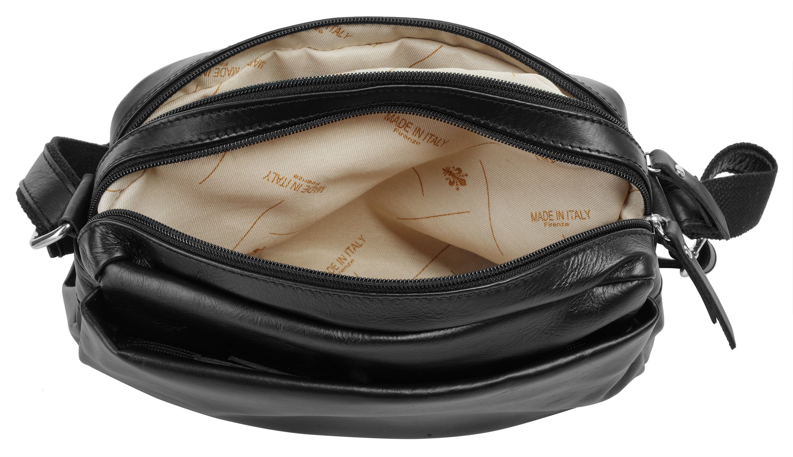 Samantha Look Schoudertas echt leer, made in italy