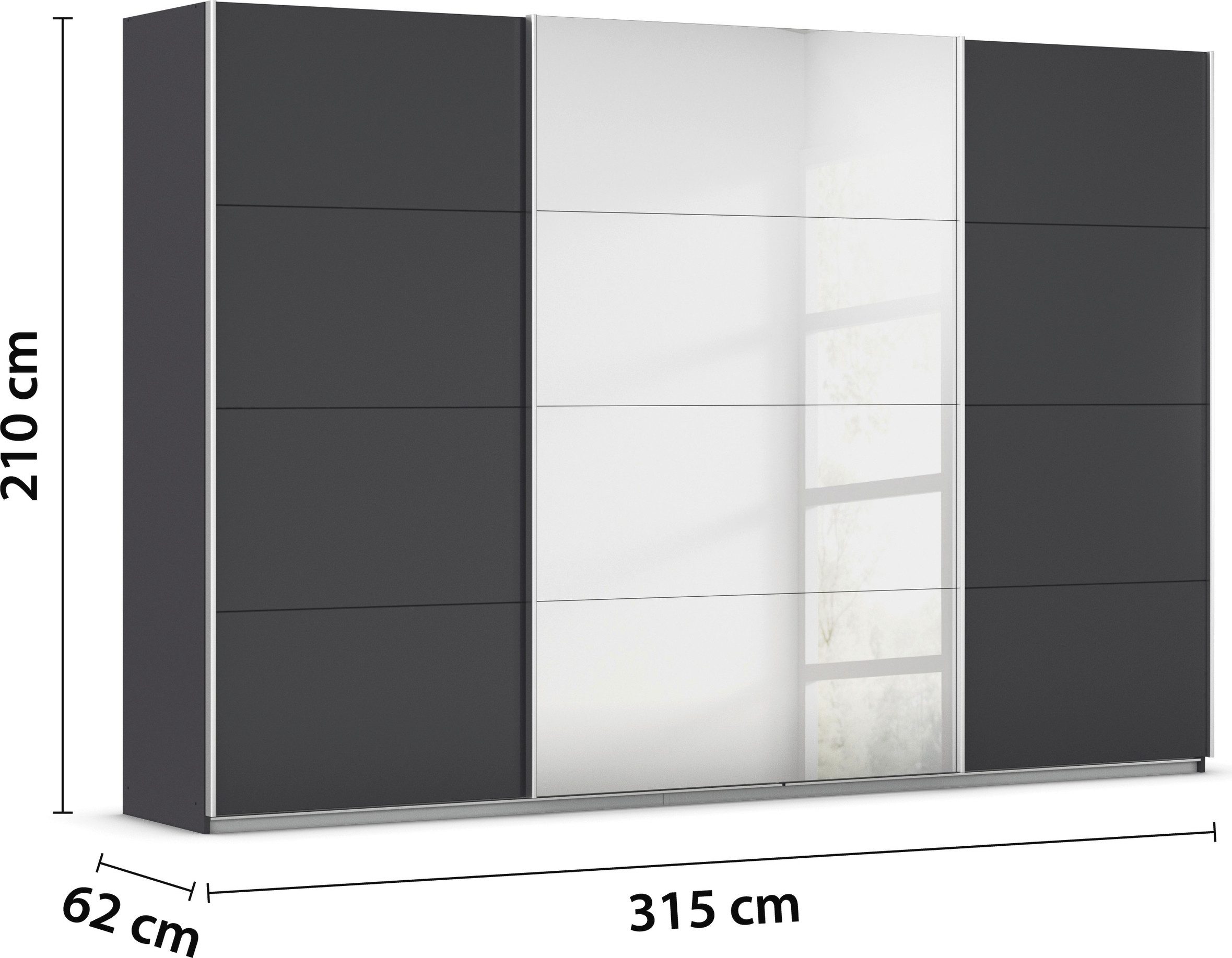 rauch Schuifdeurkast Kledingkast kast OTTO´S CHOICE garderobe AGORDO Top interieur, in 4 breedtes en 2 hoogtes MADE IN GERMANY