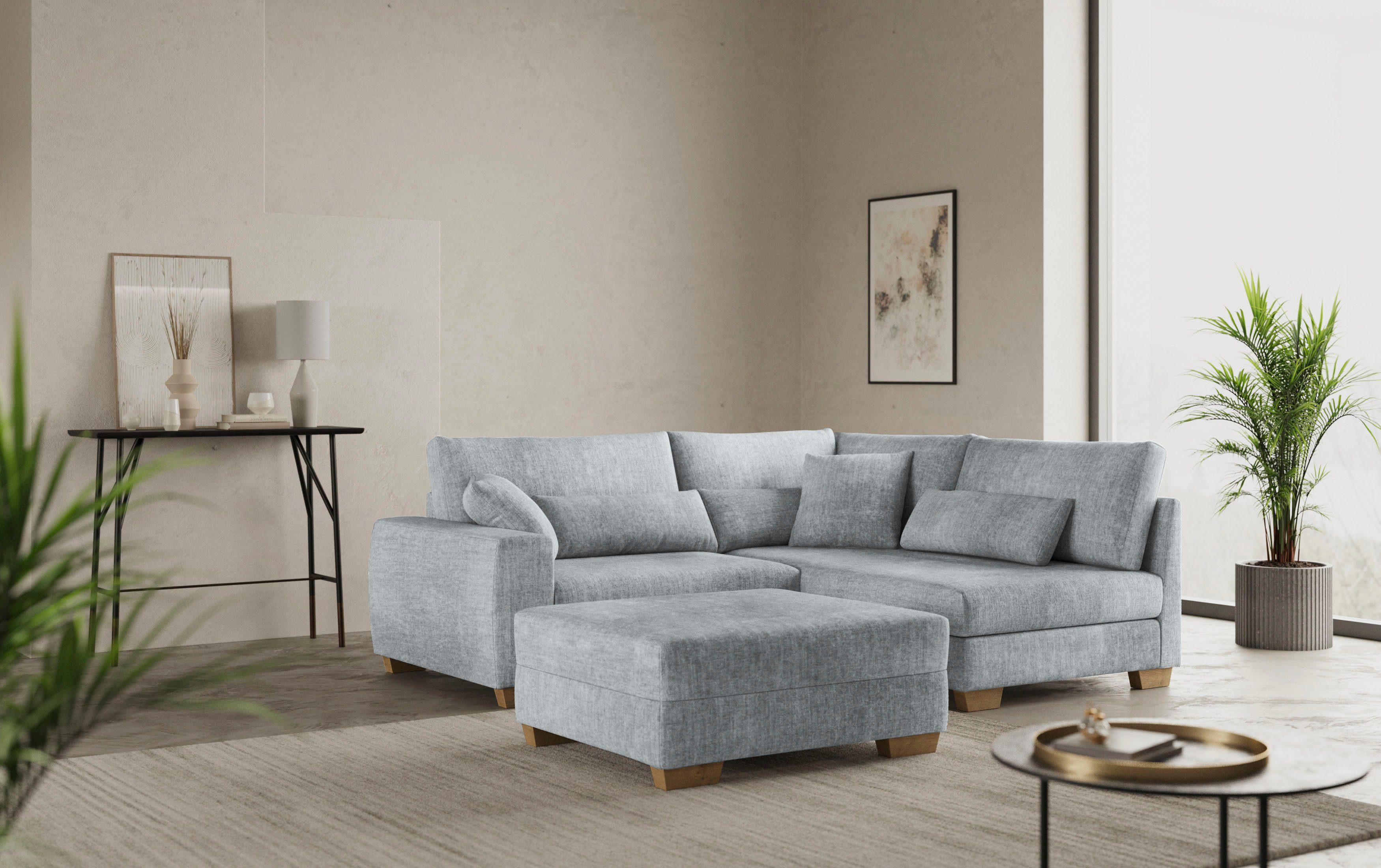 Mr. Couch Hocker Hilla Met vering, optioneel met DuraSpring pocketvering