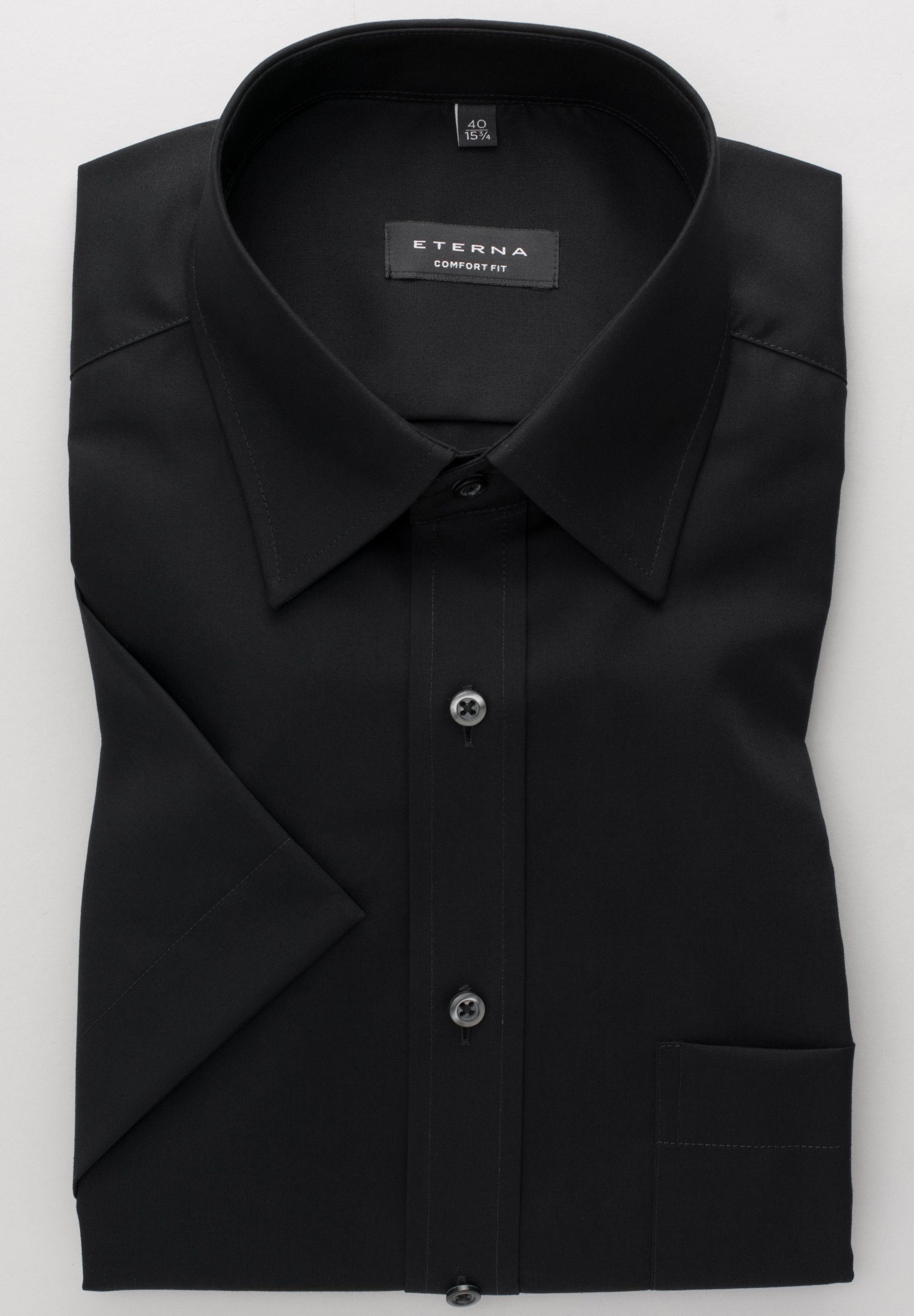 Eterna Overhemd met korte mouwen Comfort fit NON IRON (strijkvrij)