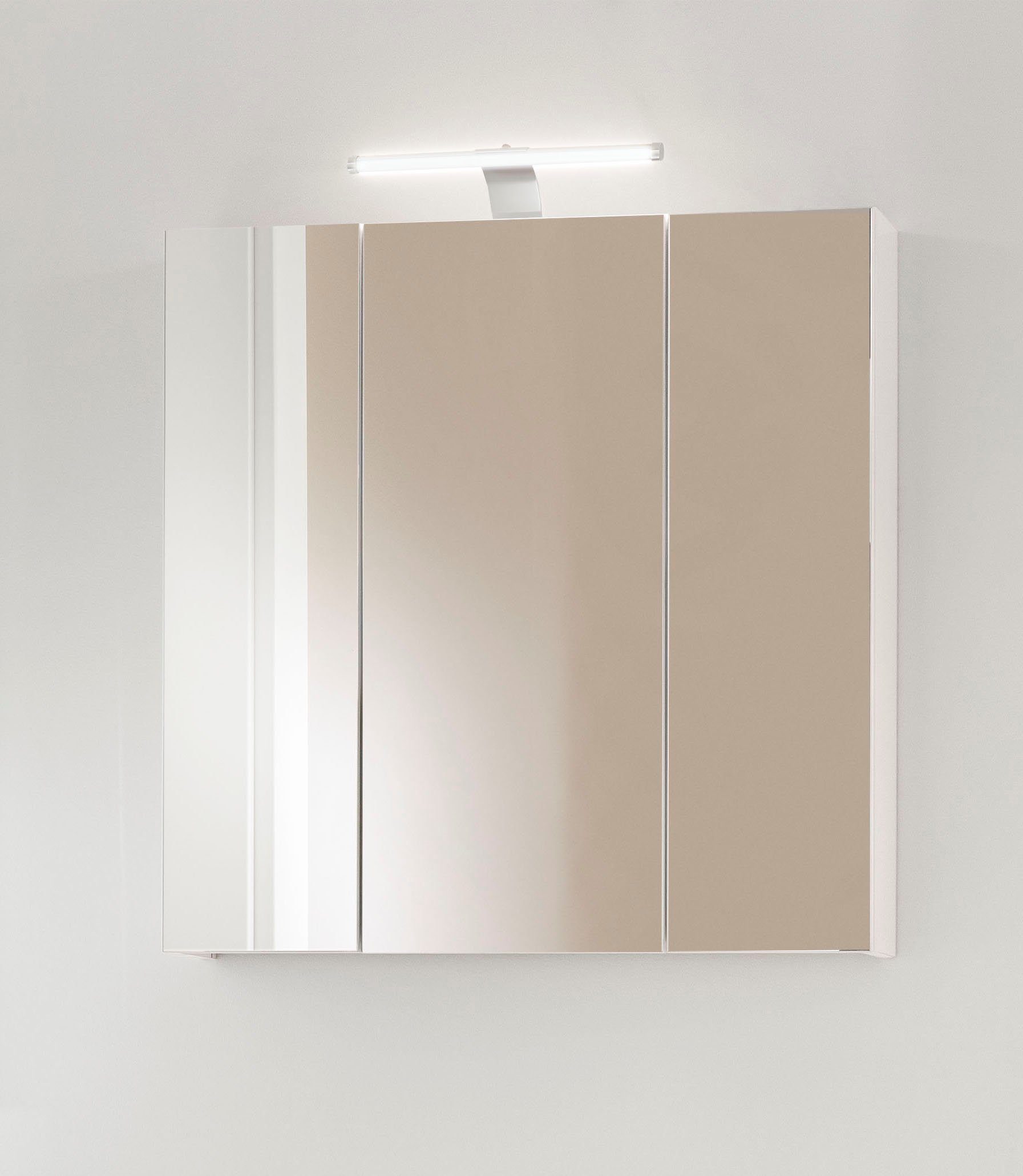 Schildmeyer Spiegelkast LAGONA Breedte 70 cm, 3-deurs, ledverlichting, schakelaar-/stekkerdoos