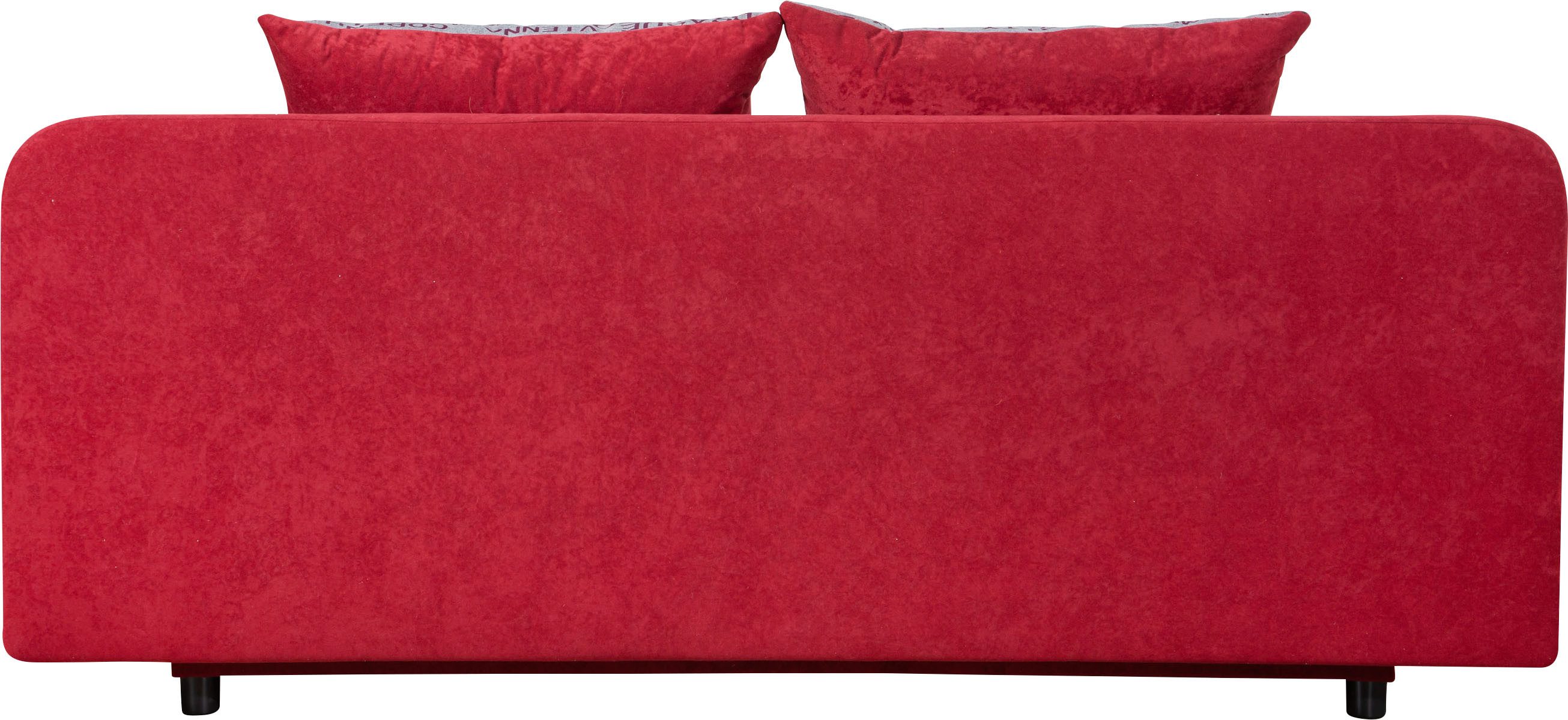 COLLECTION AB Slaapbank ULLA inclusief bedfunctie en opbergruimte Slaapbank, bedfunctie, bedlade, incl. rugkussens, armleuningkussens
