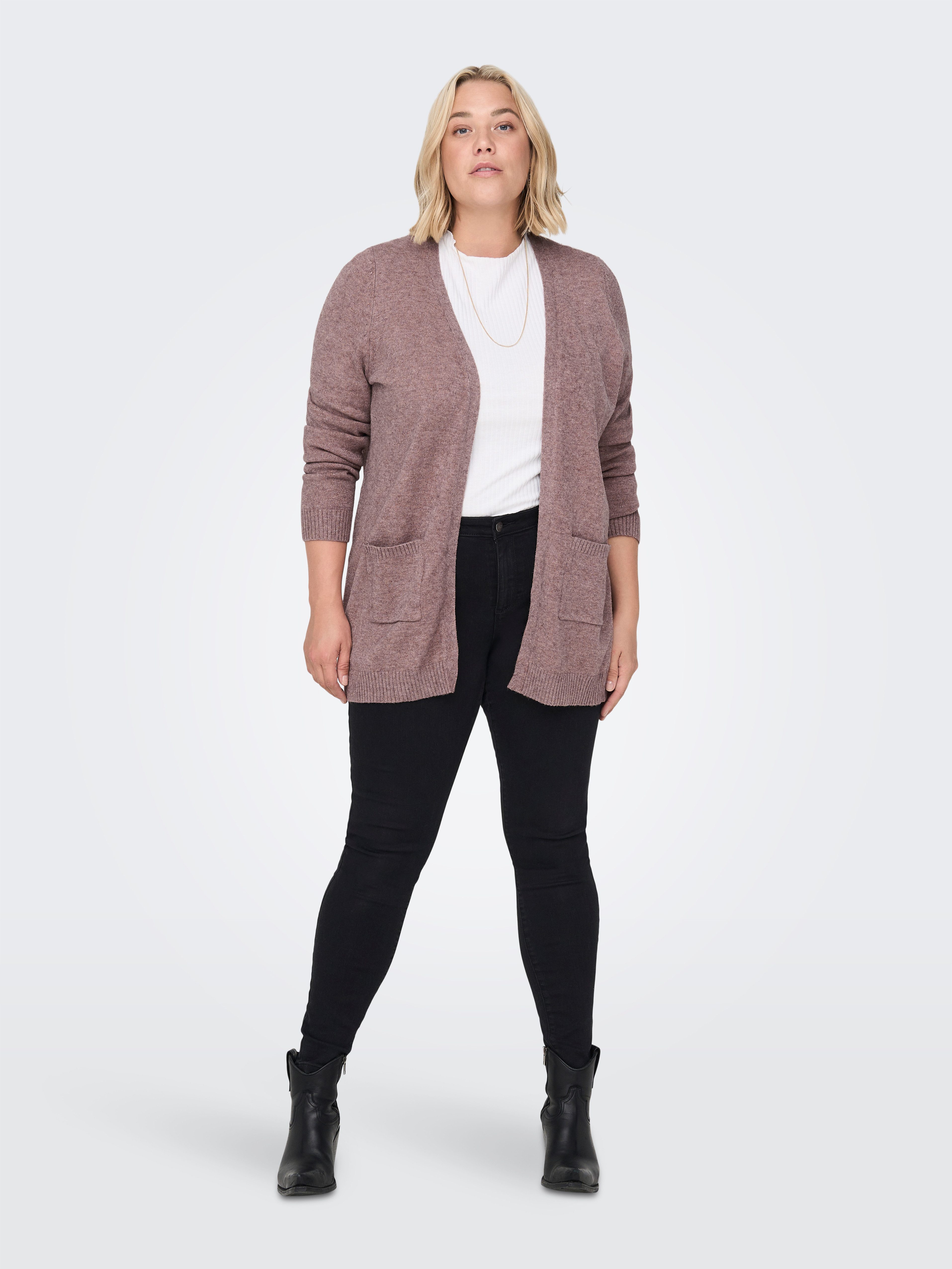 ONLY CARMAKOMA Vest CARESLY L/S OPEN CARDIGAN NOOS KNT