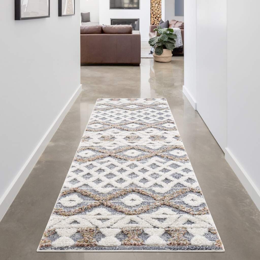 Carpet City Hoogpolige loper Focus Boho-vloerkleed, bijzonder zacht, 3D-effect