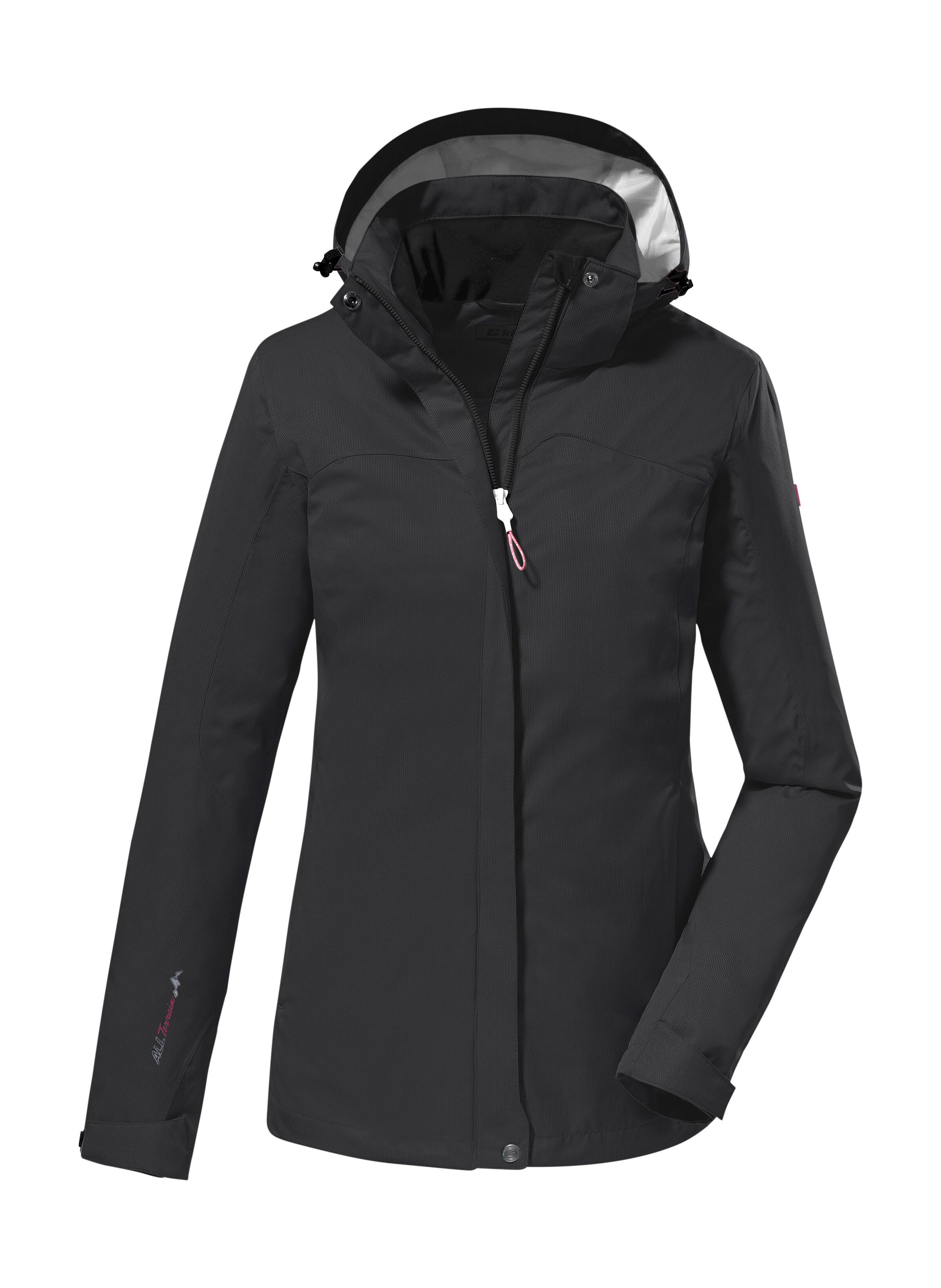 Killtec Outdoorjack KOS 133 WMN JCKT Water- en winddichte damesjack met afneembare capuchon, PFAS-vrij
