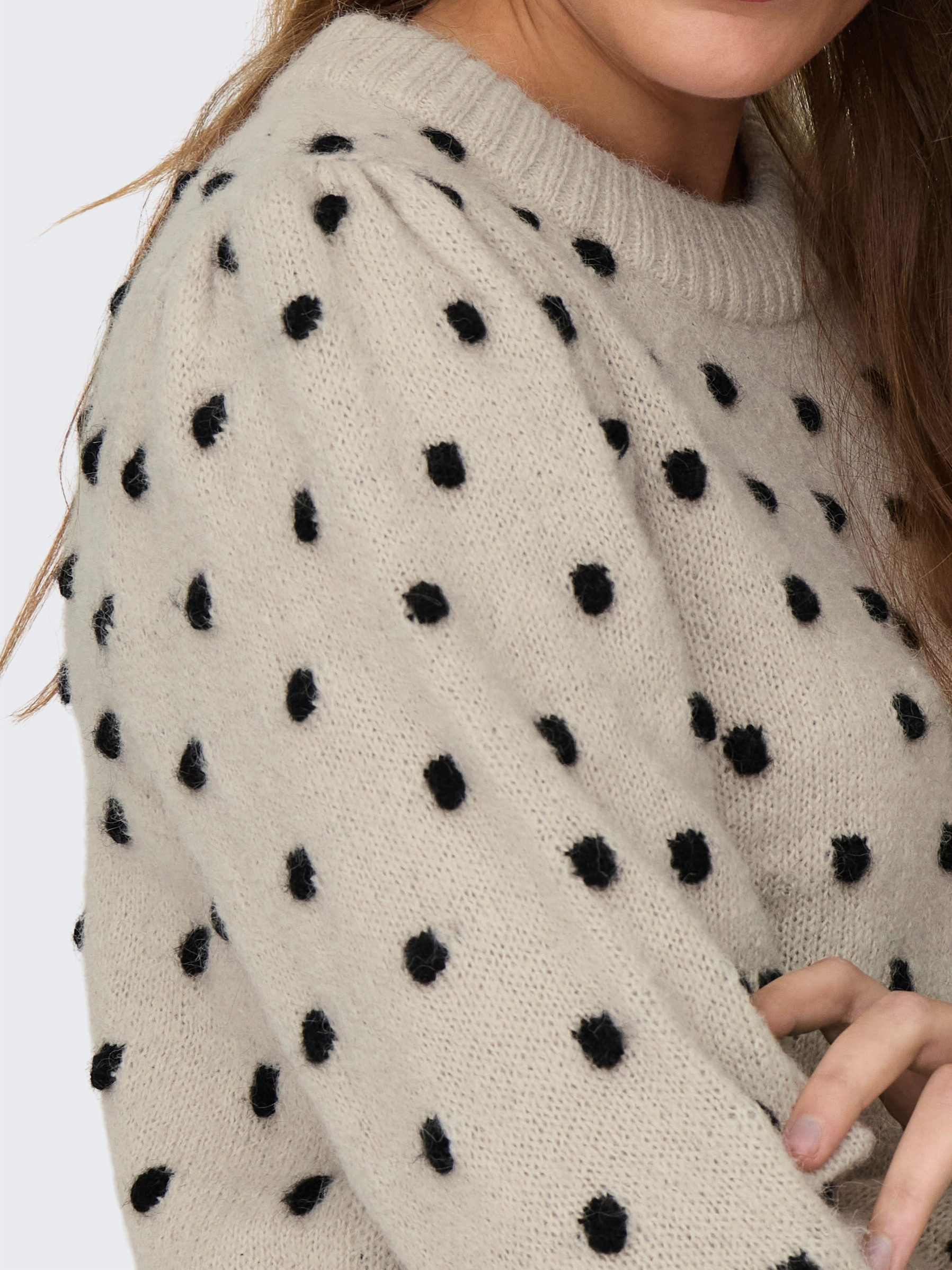 JDY Trui met ronde hals JDYSIGRID LIFE L/S ON PUFF PULL KNT NOOS