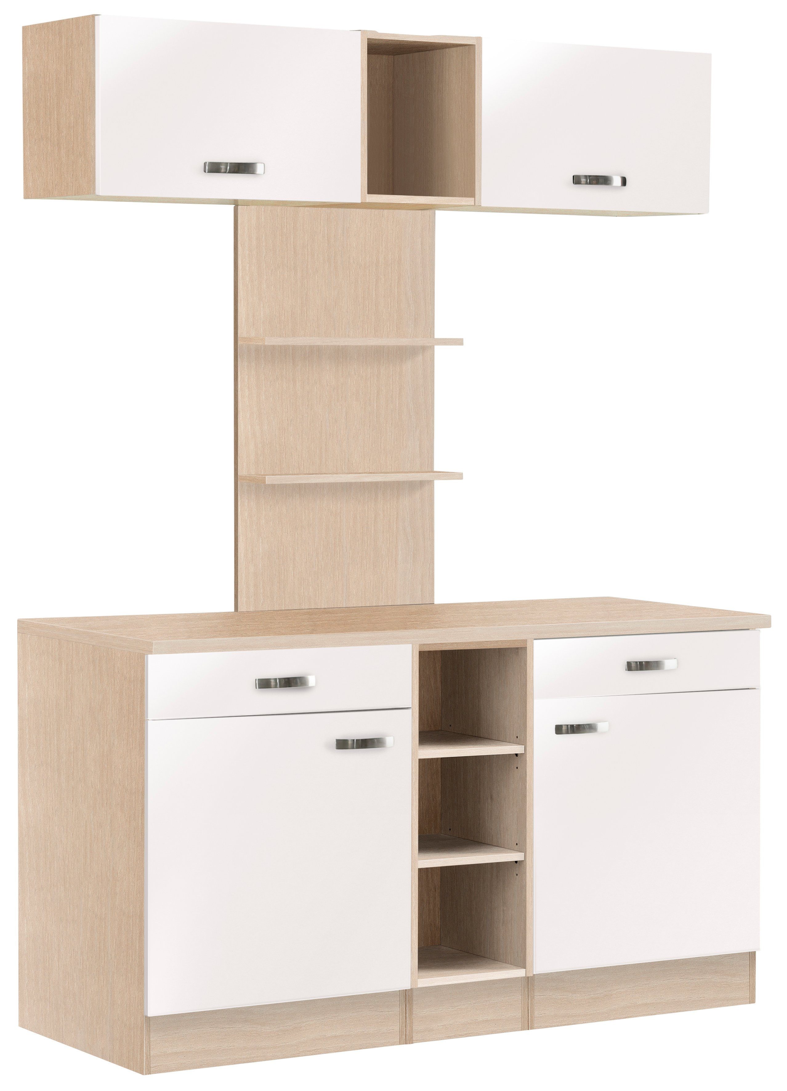 OPTIFIT Buffetkast Faro , met metalen handgrepen, breedte 150 cm buffetkasten wit