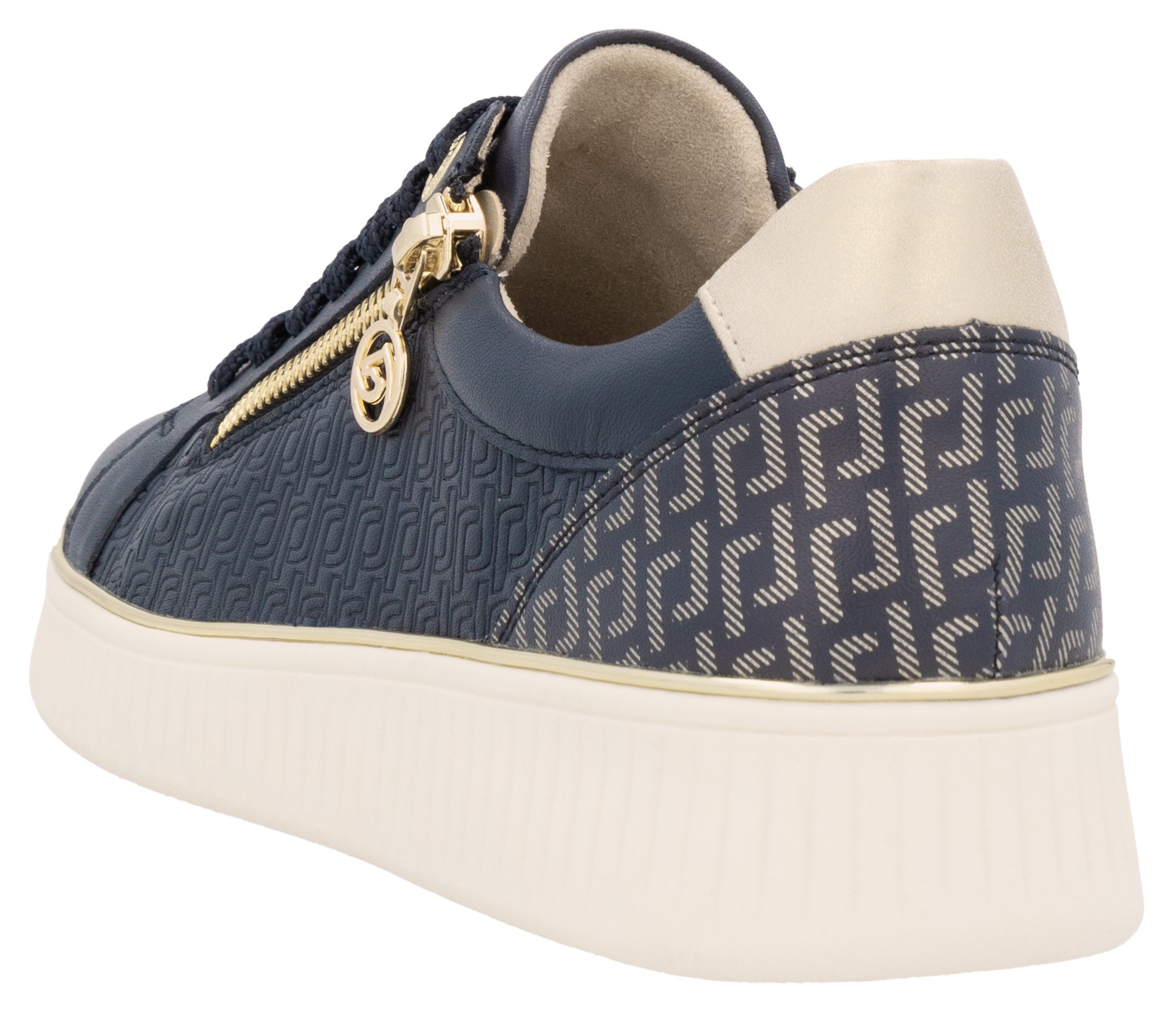 Remonte Plateausneakers , vrijetijdsschoen, lage schoen, veterschoen met zijrits
