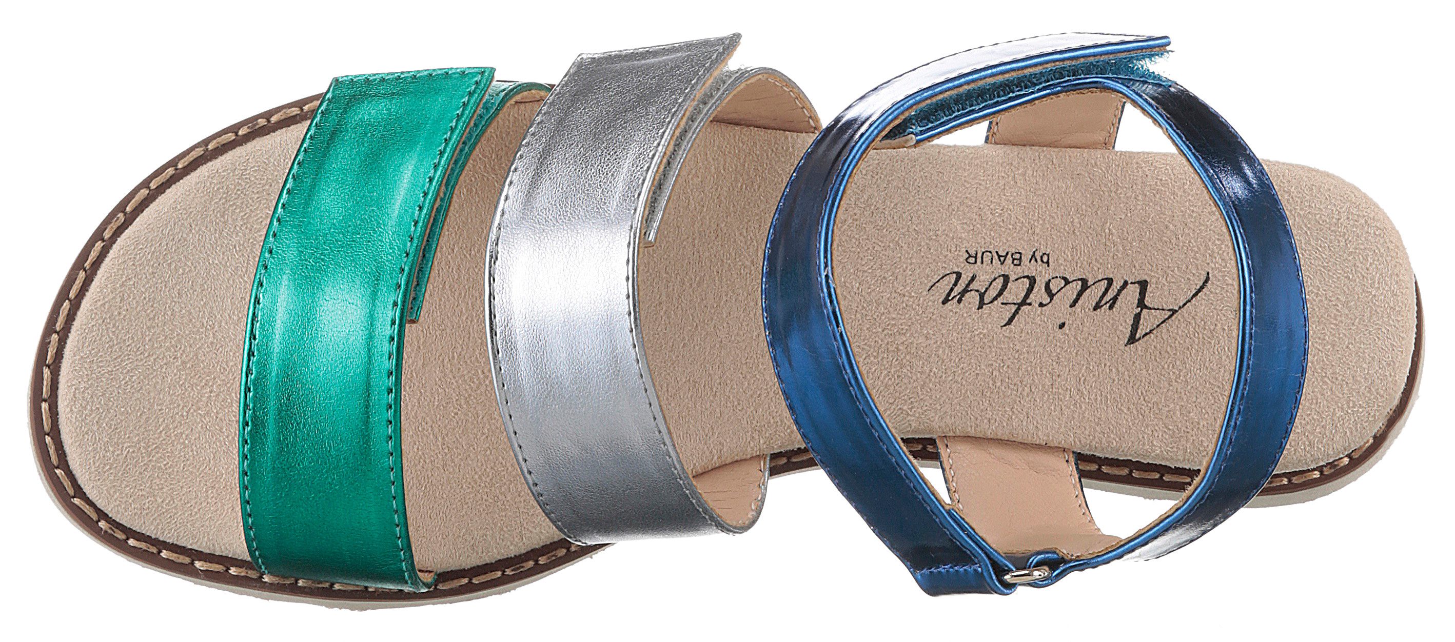 Aniston SHOES Sleehaksandaaltjes , sandaal, zomerschoen, klittenbandschoen, metallic-look - nieuwe collectie