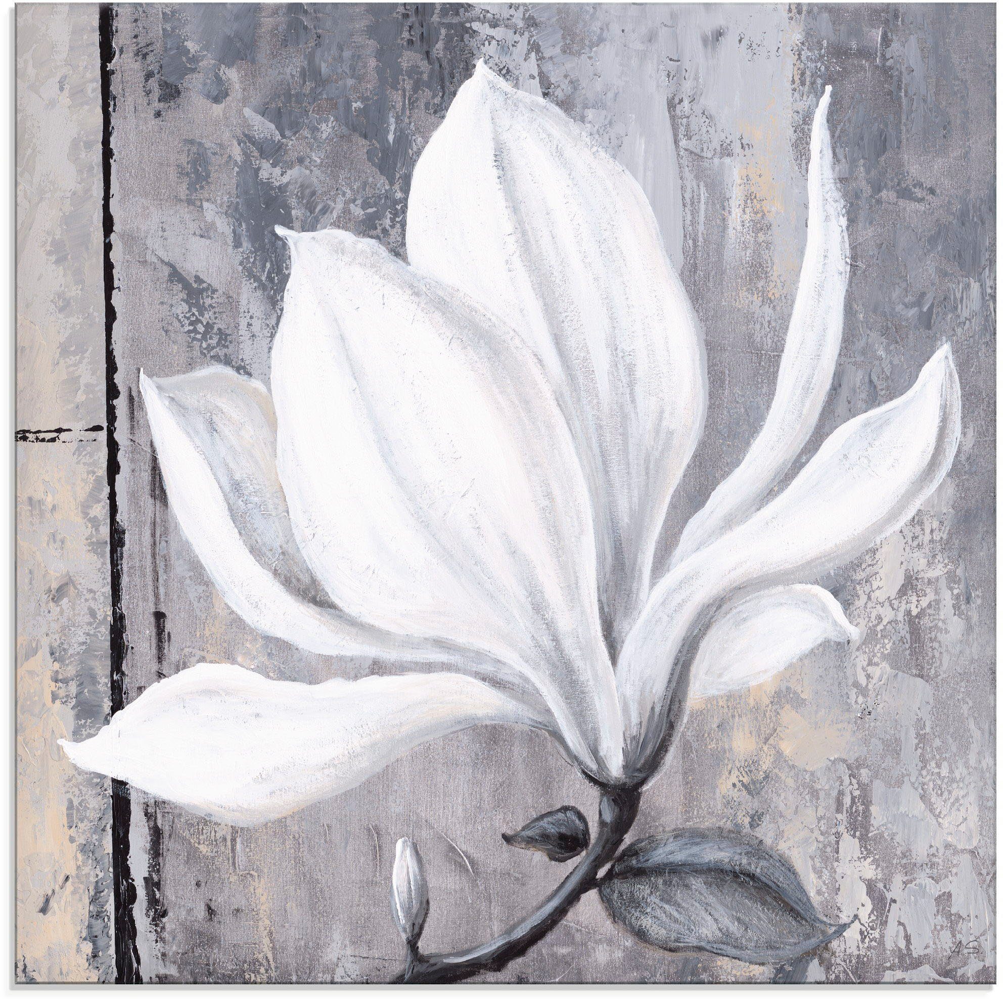 Artland print op glas Klassische Magnolie