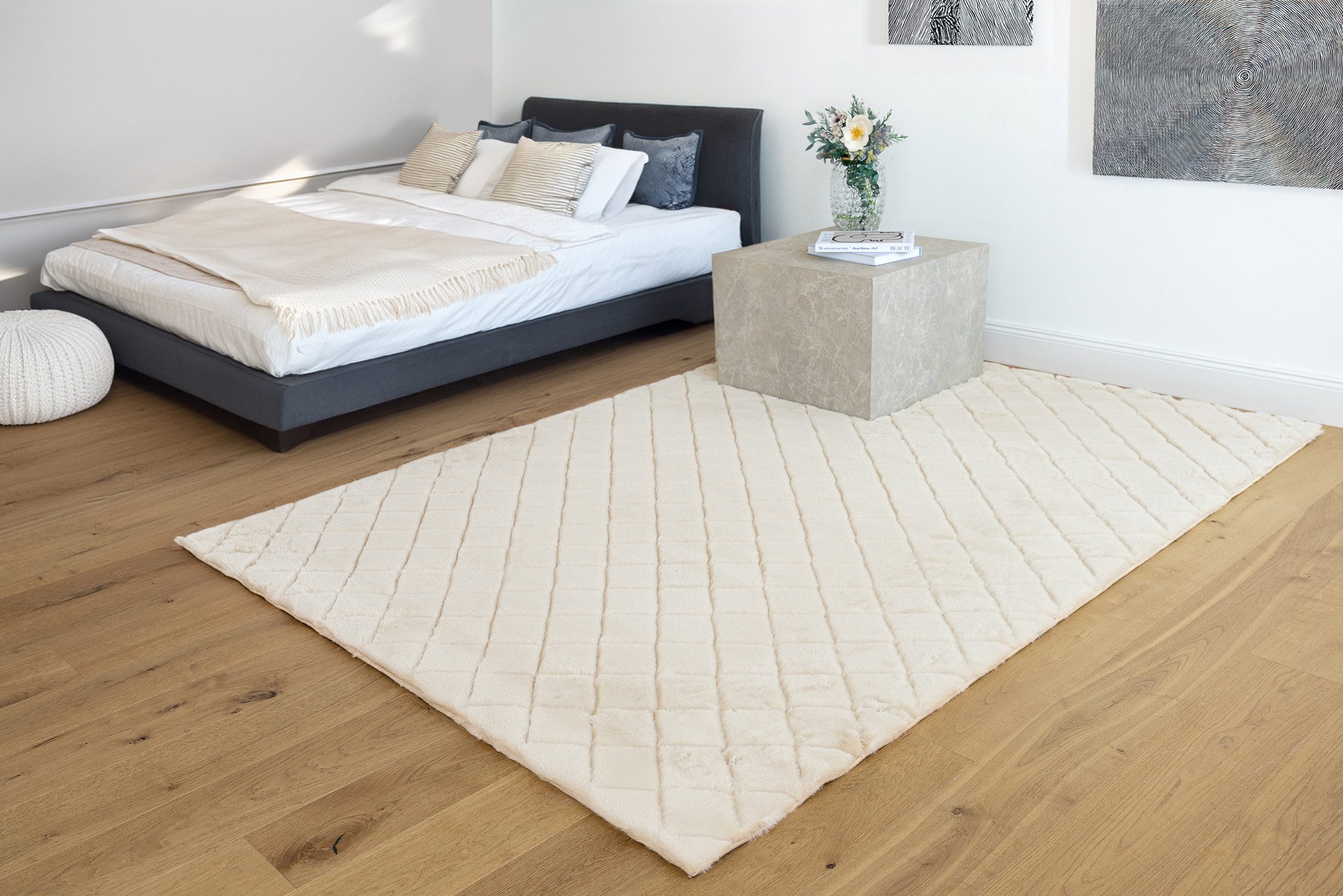 Padiro Vloerkleed Imala 125 Bijzonder zachte grip, pluizig, geperst patroon