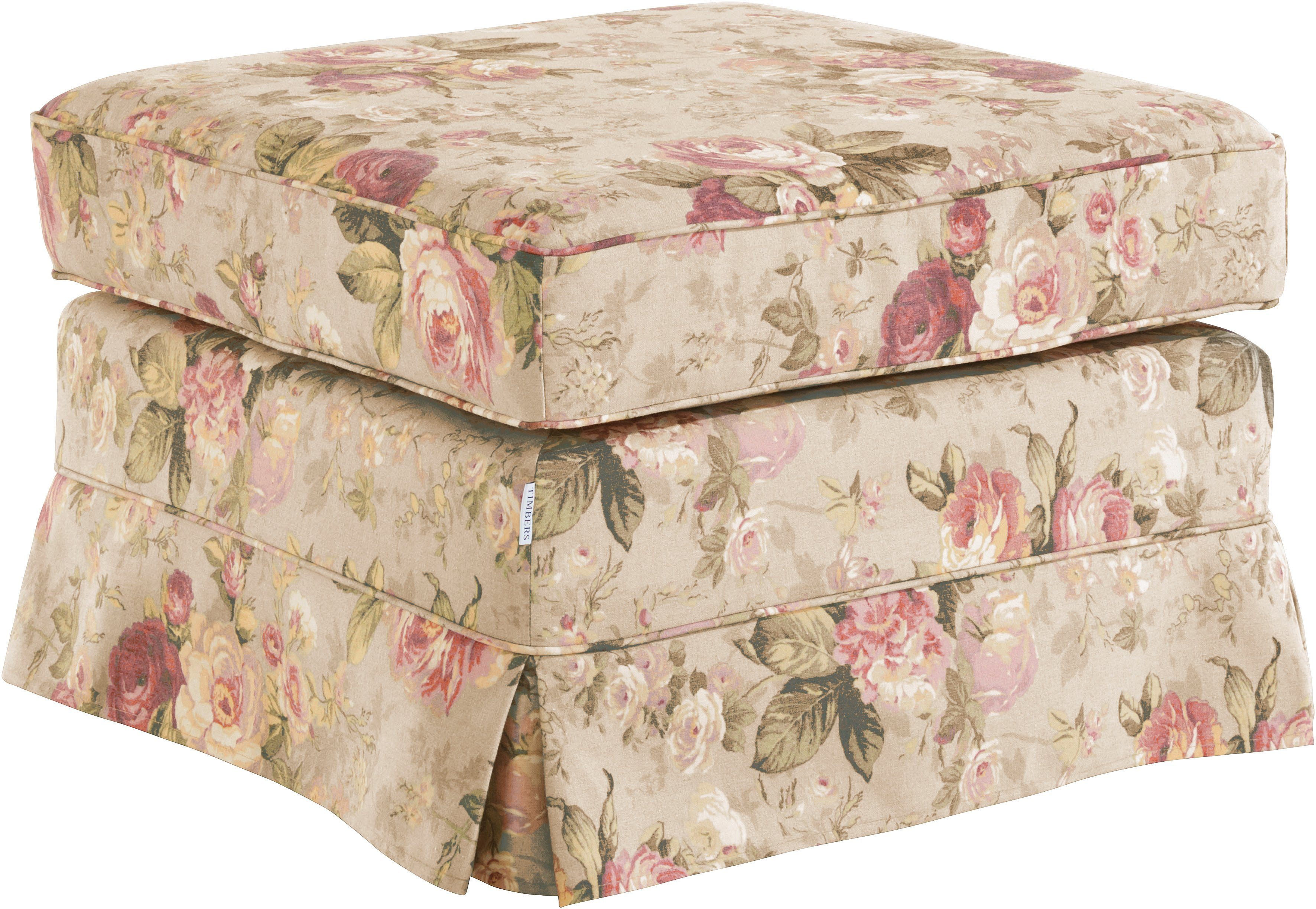 Home affaire Hocker Shadmoor Hoezen-look, in uni of met bloemenprint, passend bij de Shadmoor-serie