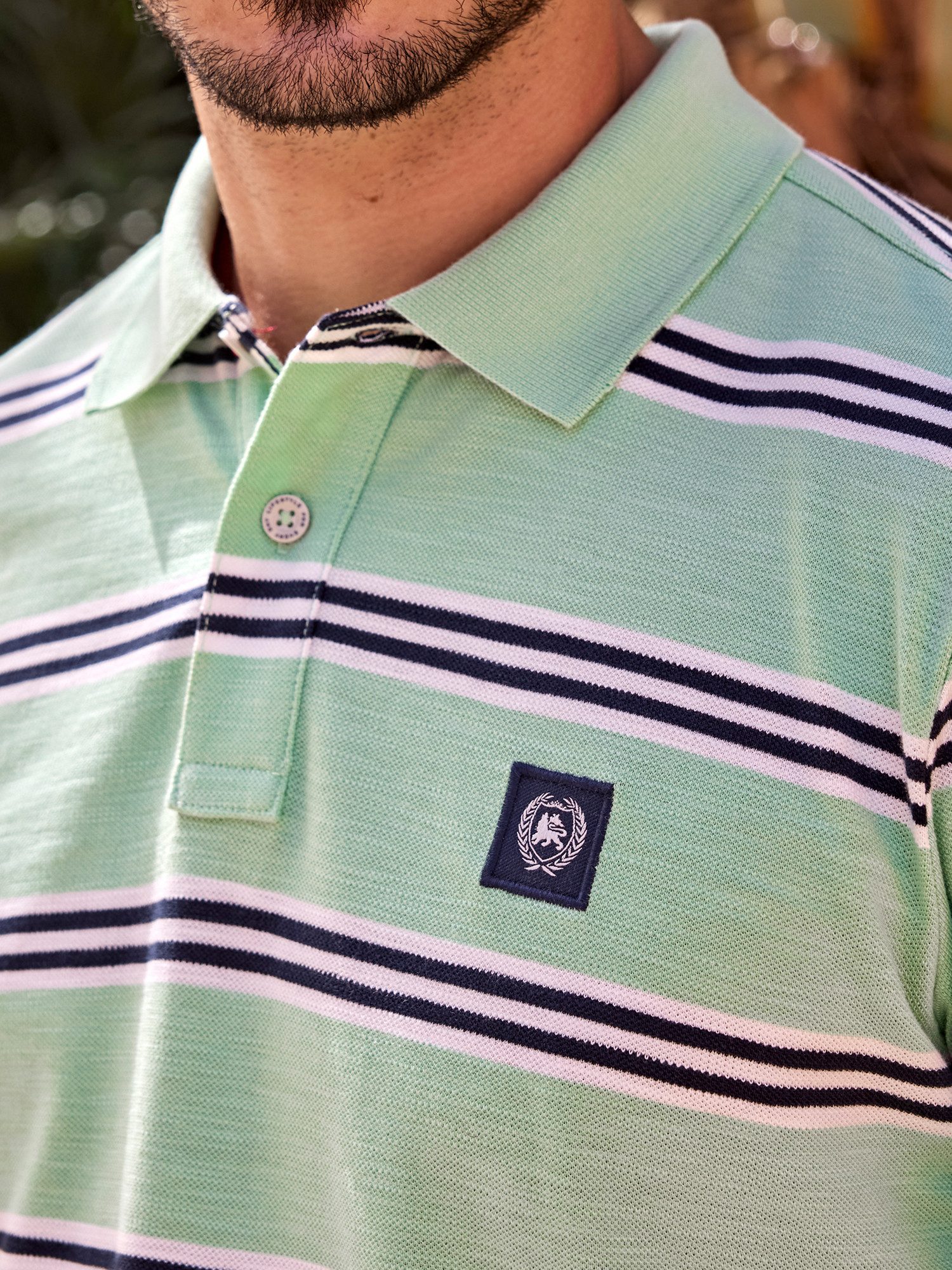 Lerros Poloshirt LERROS heren poloshirt in rugby-look