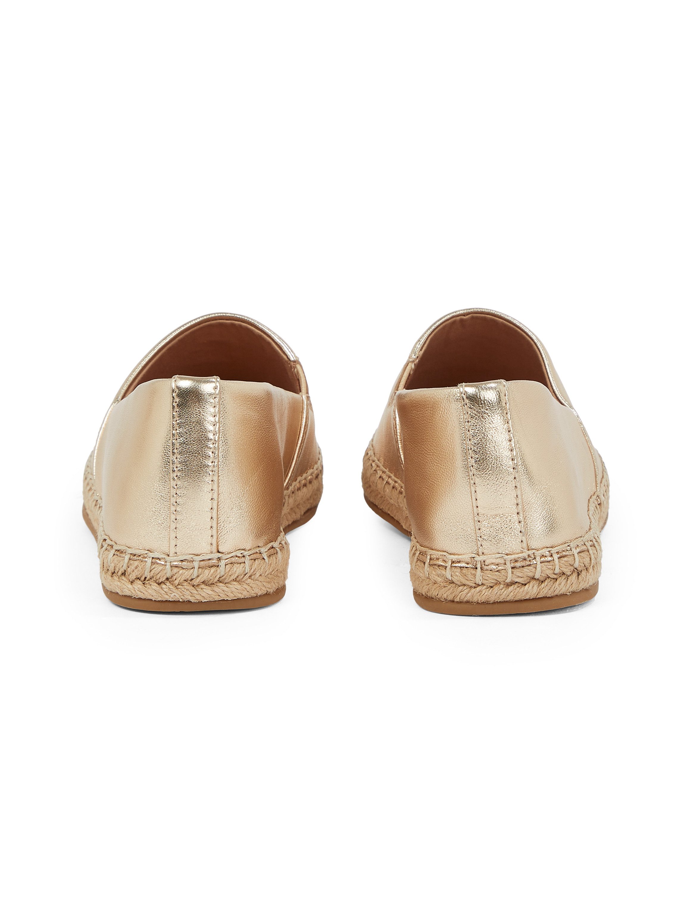 Tommy Hilfiger Espadrilles TH LOGO METALLIC LEATHER ESPAD , zomerschoen, slippers, instapschoen met th-sieraandeel