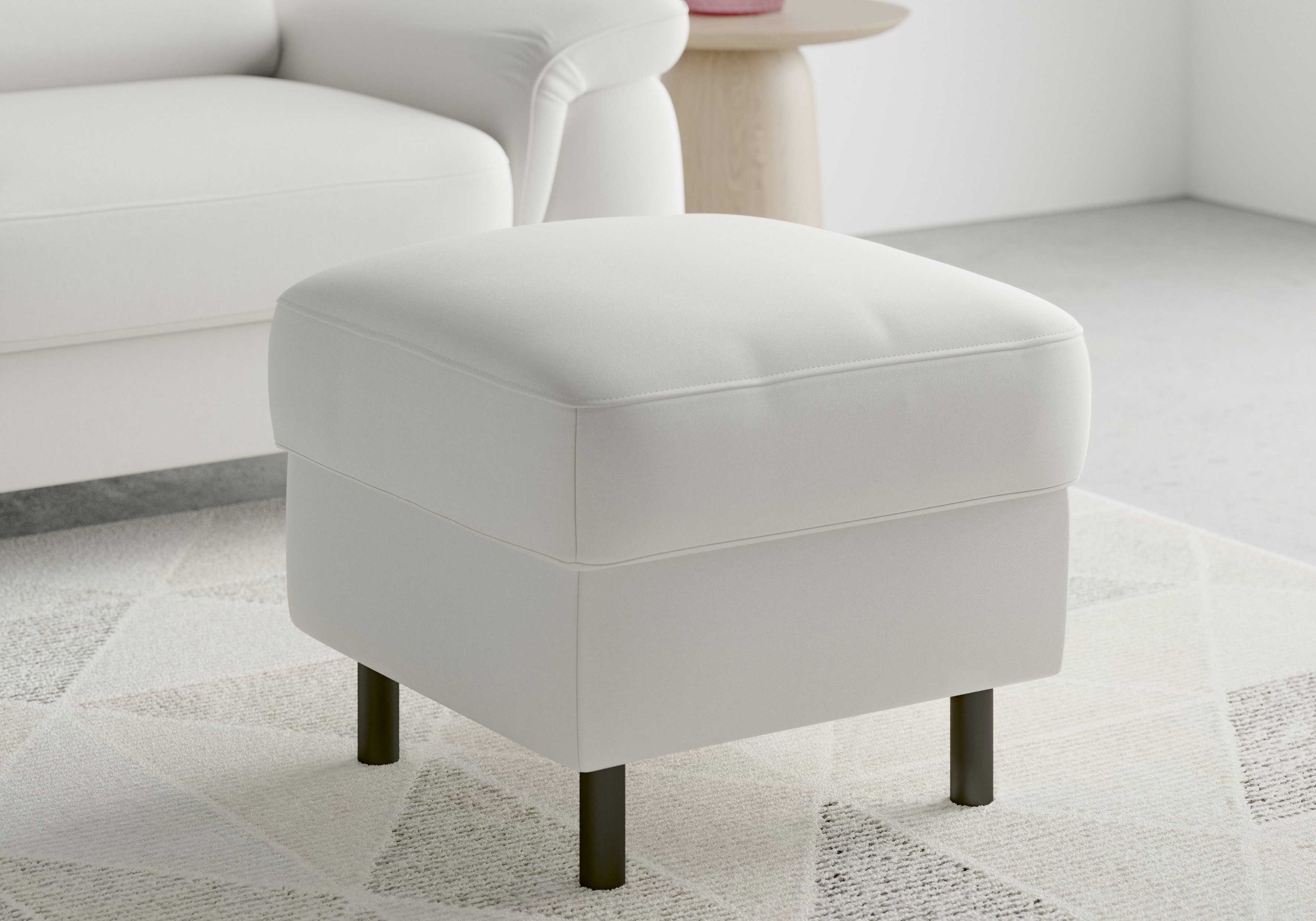 sit&more Hocker met bergruimte Sinatra Zitoppervlak is afneembaar, matzwarte metalen poten
