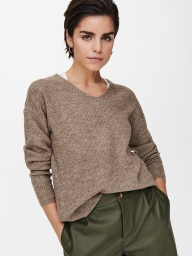Only Trui met V-hals ONLCAMILLA V-NECK L/S PULLOVER KNT NOOS