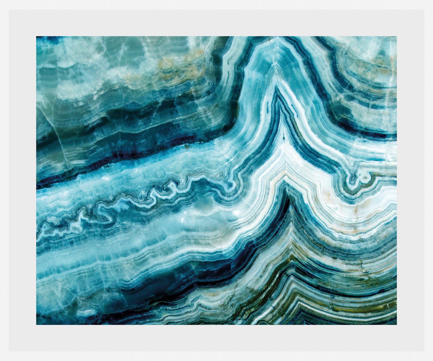 queence Wanddecoratie Tom HD premium posterdruk incl. houten lijst (1 stuk) schilderijen maat 50 cm x 40 cm blauw