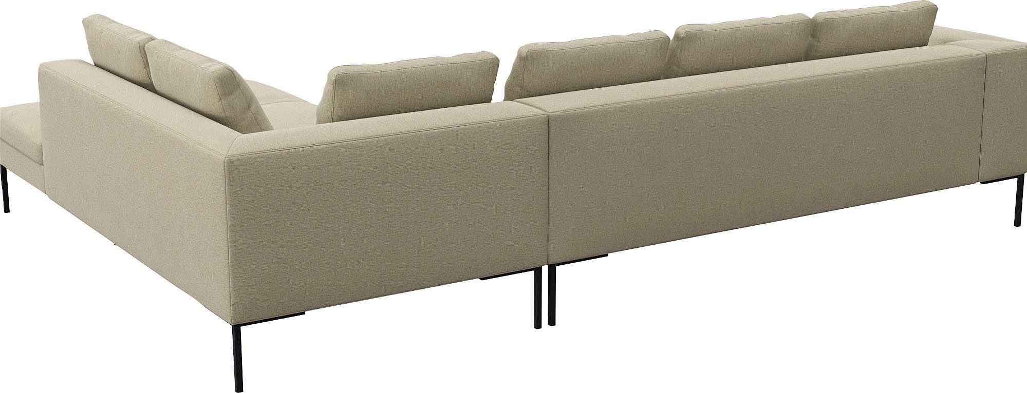 FLEXLUX Hoekbank Loano, super comfortabel zitcomfort door koudschuim in de zitting, L-vorm