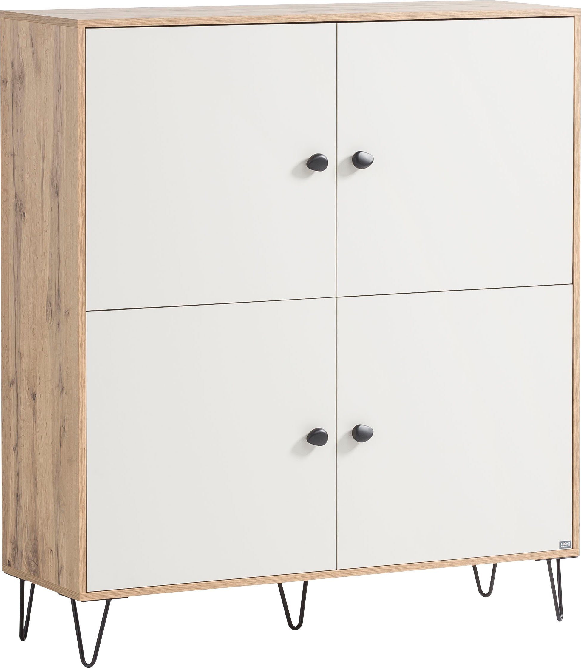 LOOKS BY WOLFGANG JOOP Highboard Looks Organic Met hoogwaardig metalen beslag en soft-closescharnieren