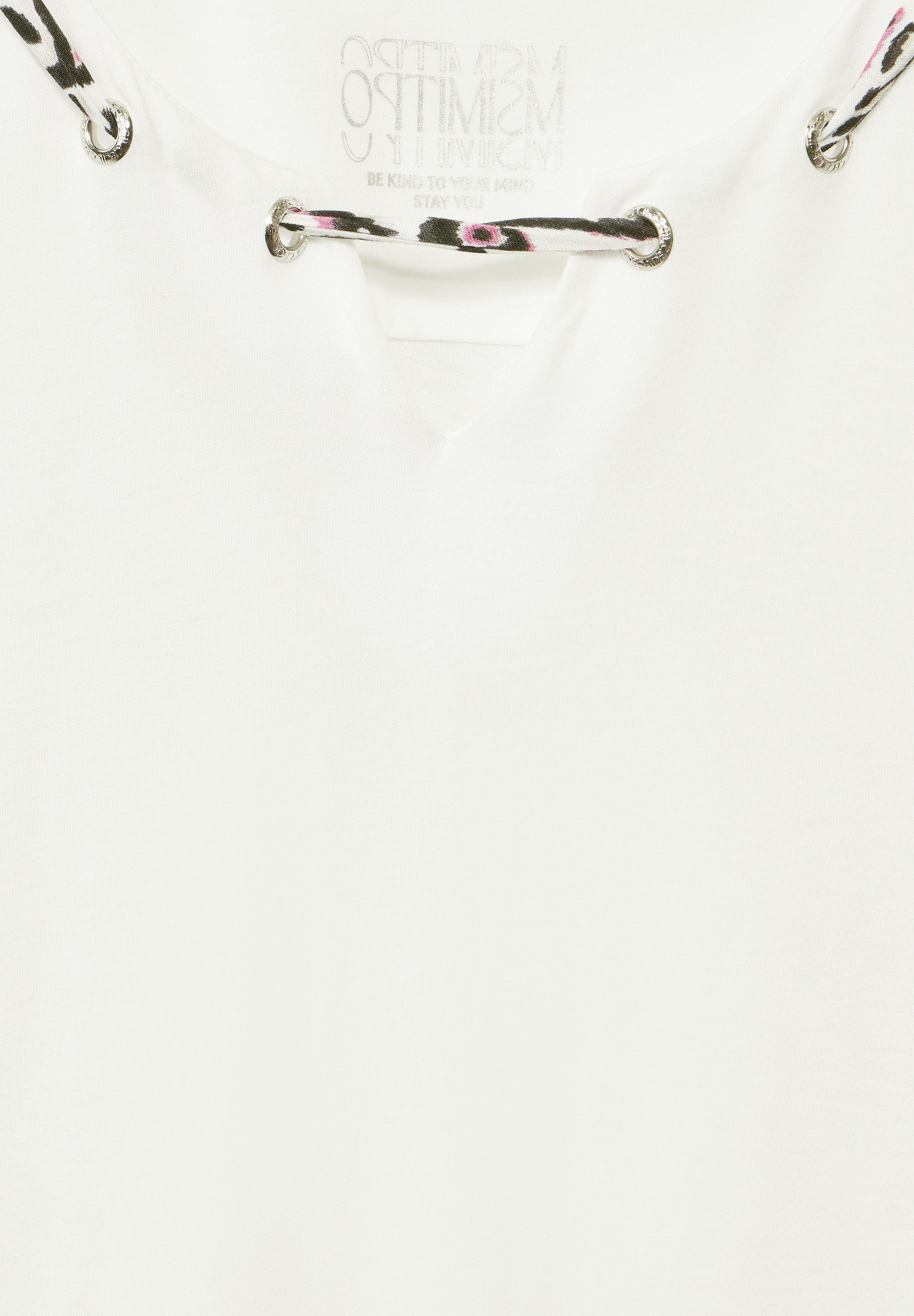 Cecil T-shirt met kleurrijke stringdetail