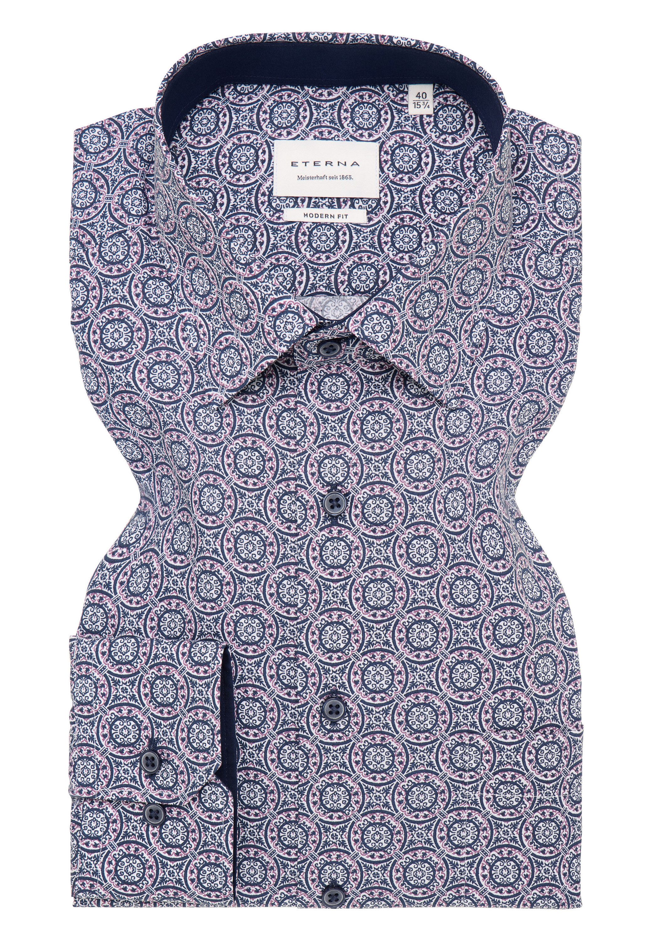 Eterna Overhemd met lange mouwen MODERN FIT NON IRON (strijkvrij)