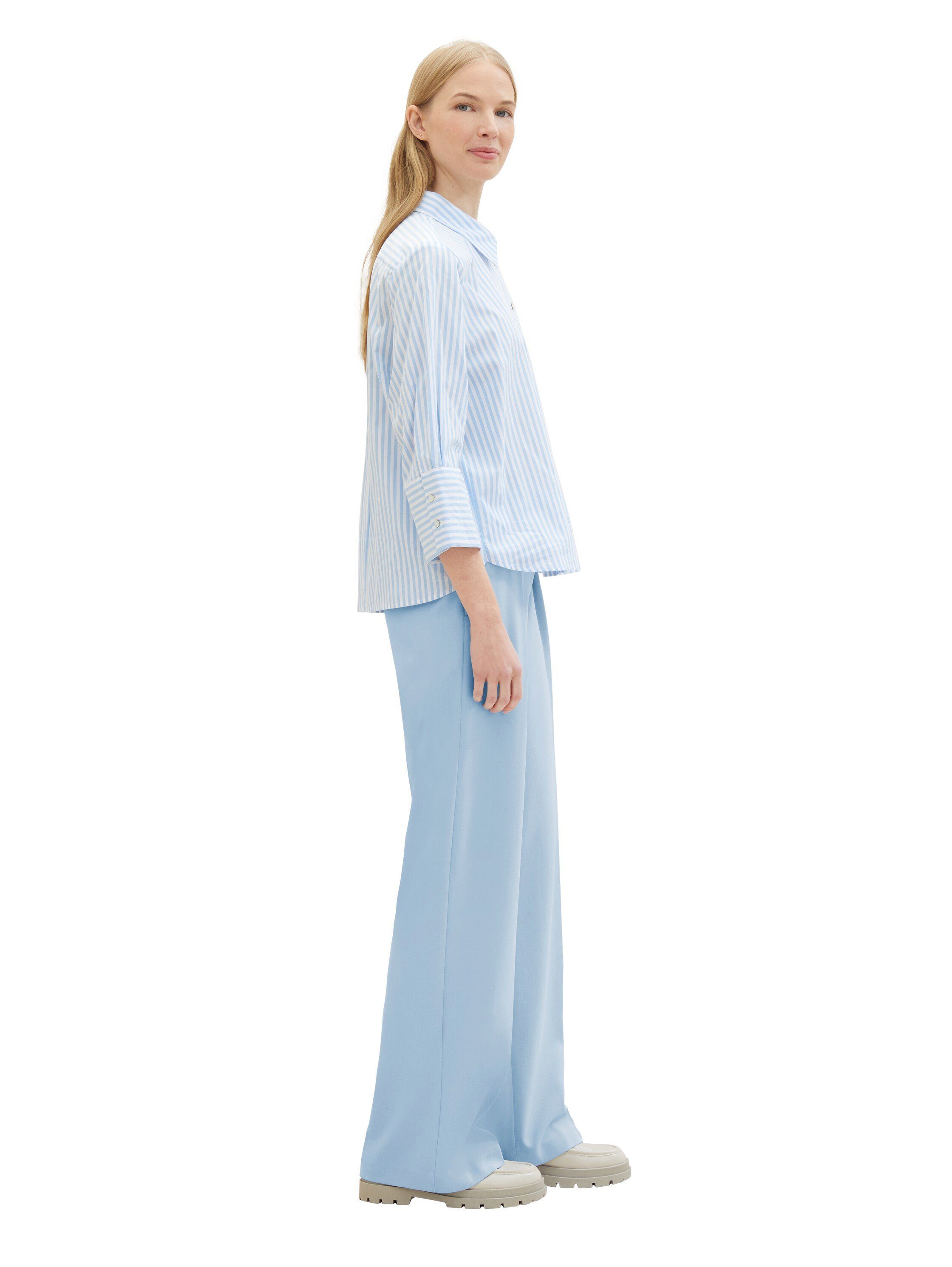 Tom Tailor Bandplooibroek Lea Wide Leg met wijde pijpen