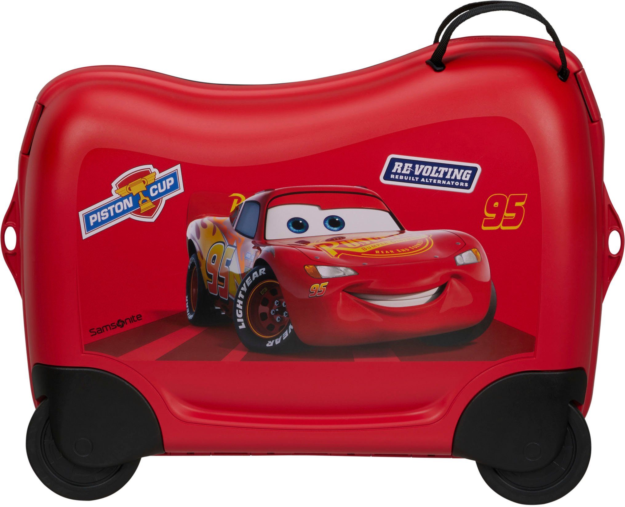 Samsonite Kinderkoffer Dream2Go Ride-on Trolley Disney Cars Kinder reis koffer handbagage om op te zitten en te trekken