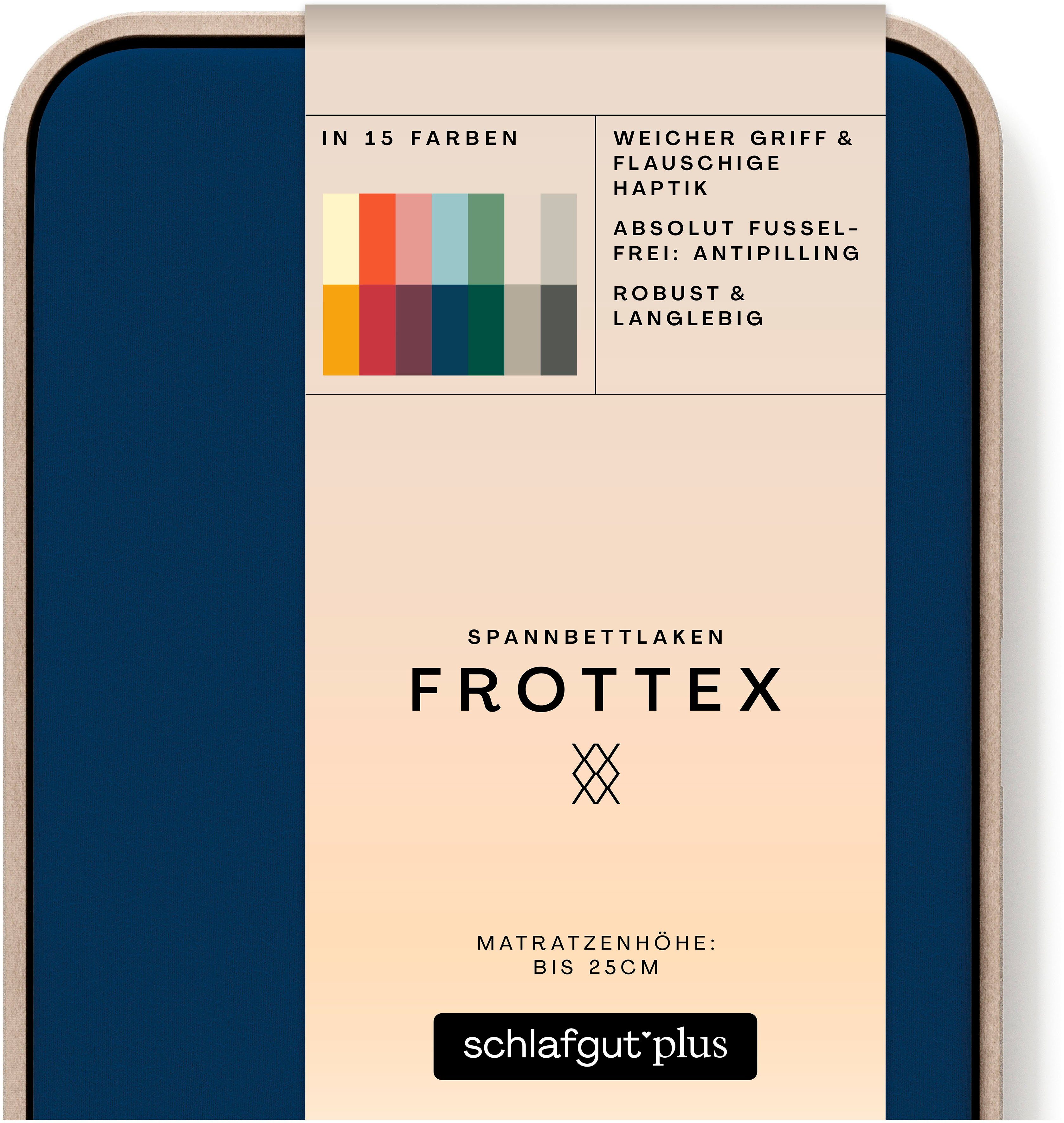 Schlafgut Laken Frottex 100% frotté (1 stuk) hoeslakens blauw