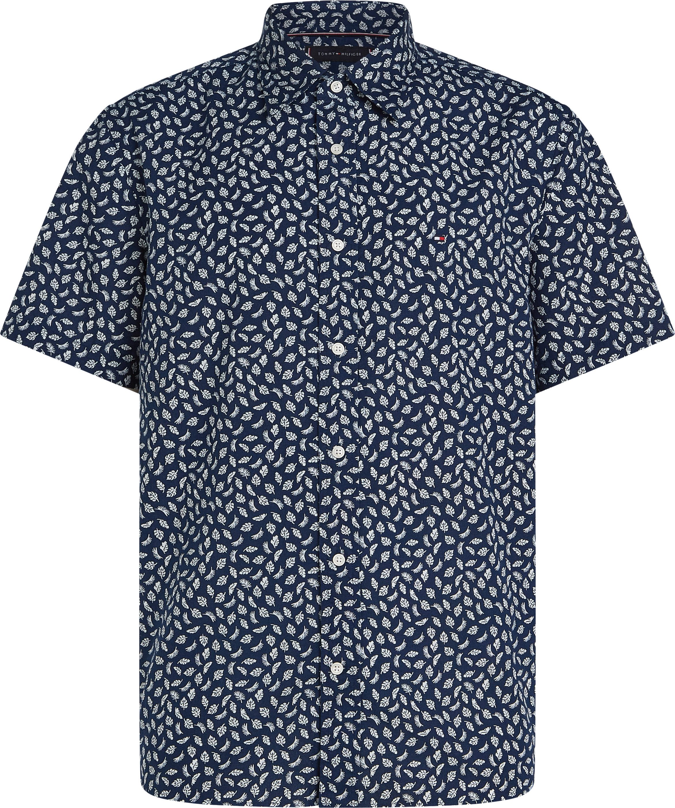 Tommy Hilfiger Overhemd met korte mouwen BT-LINEN BLEND AOP SS RF SHIRT-B