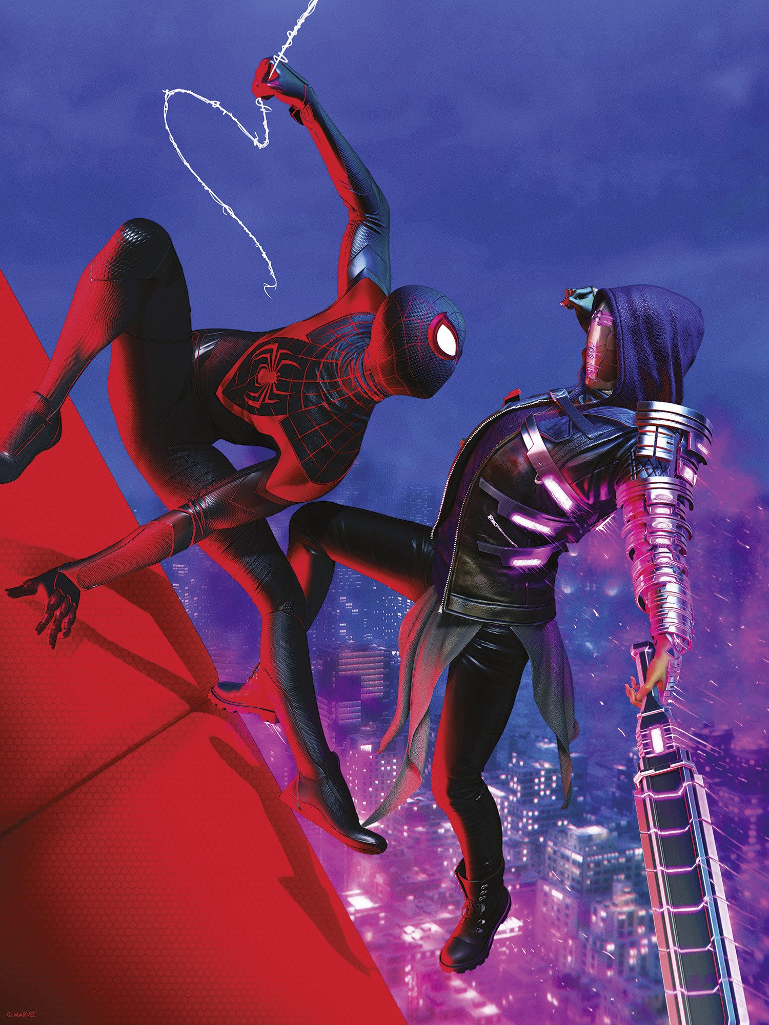 Komar Artprint Marvel Spider-Man Fight 300 x 280 cm (breedte x hoogte) - behang, vlies, woonkamer, slaapkamer (1 stuk)
