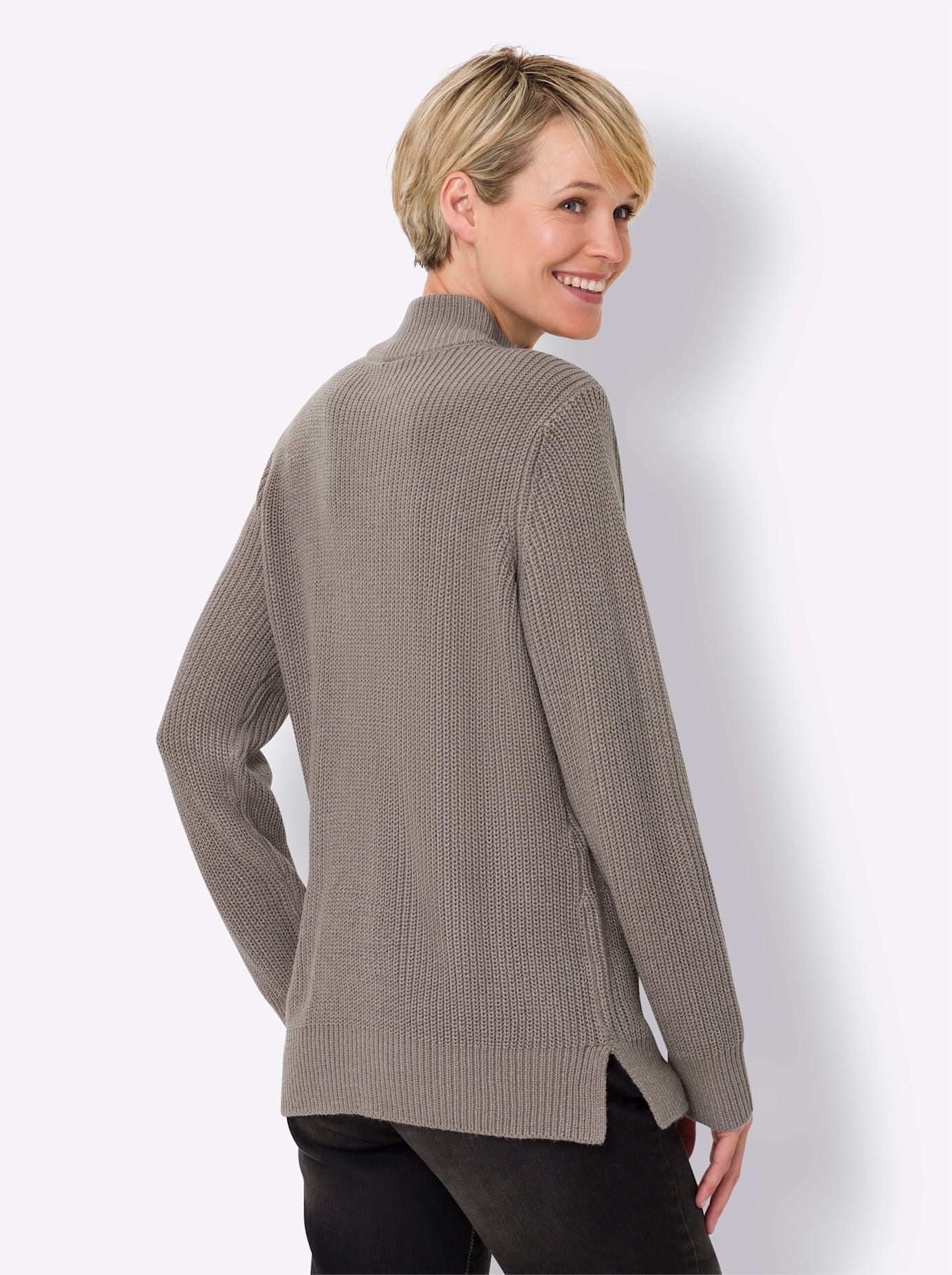 Classic Basics Trui met staande kraag Trui