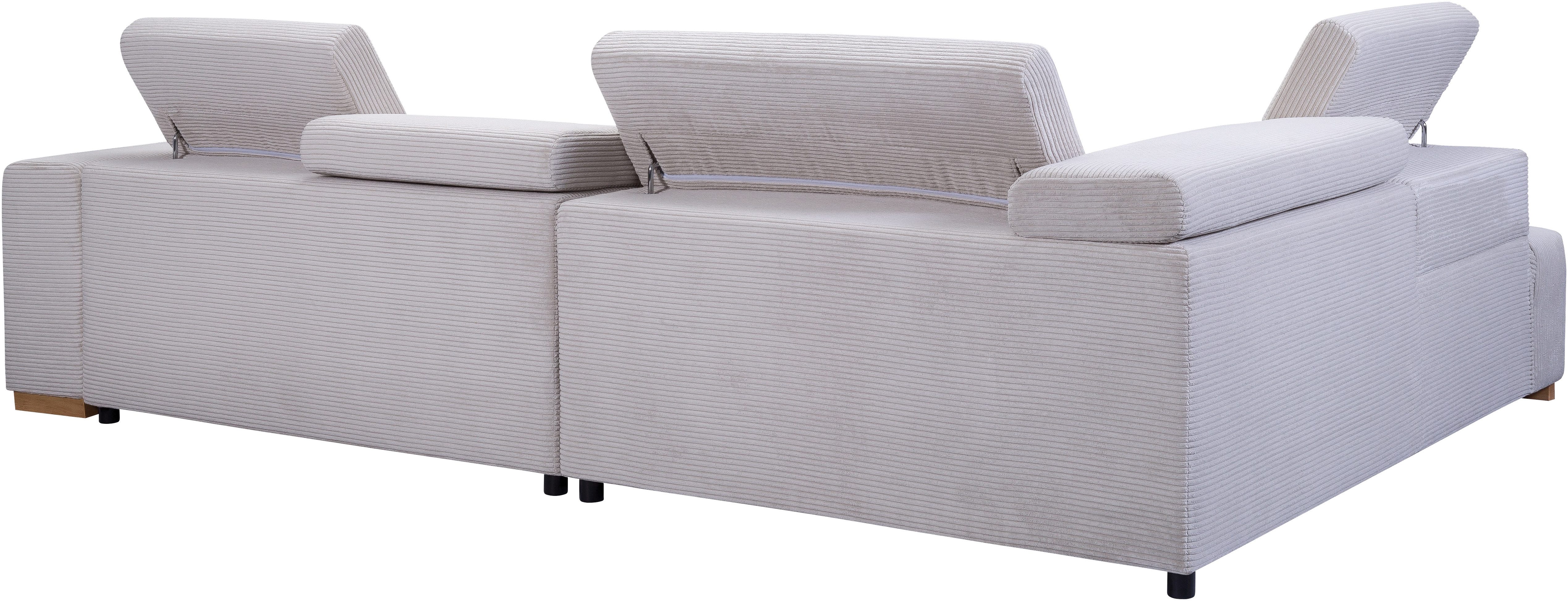exxpo - sofa fashion Hoekbank Elianos, hoog zitcomfort, verfijnde kruisstepping in de zitting, L-vorm