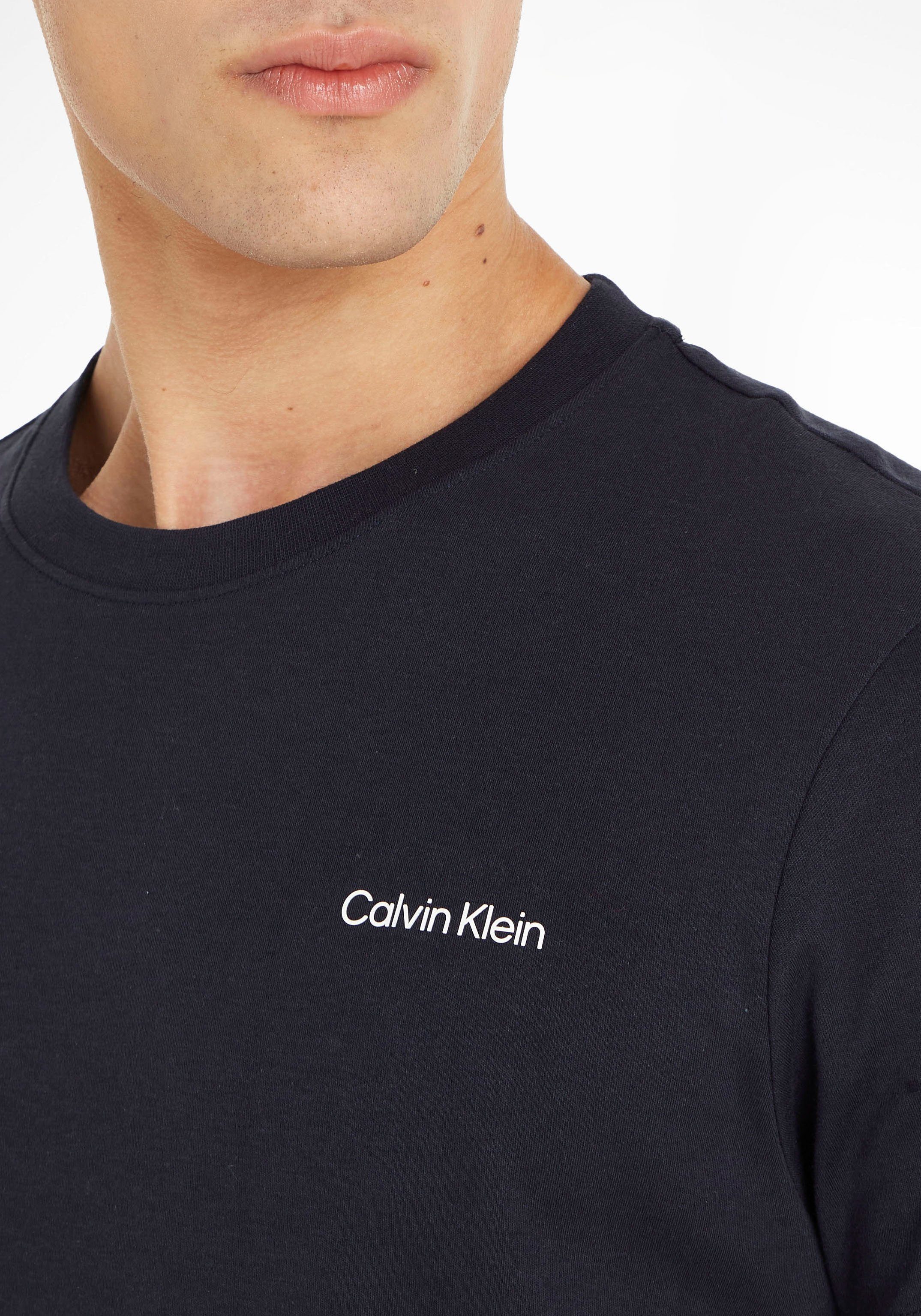 Calvin Klein T-shirt MICRO LOGO INTERLOCK T-SHIRT met calvin klein-logo op de borst