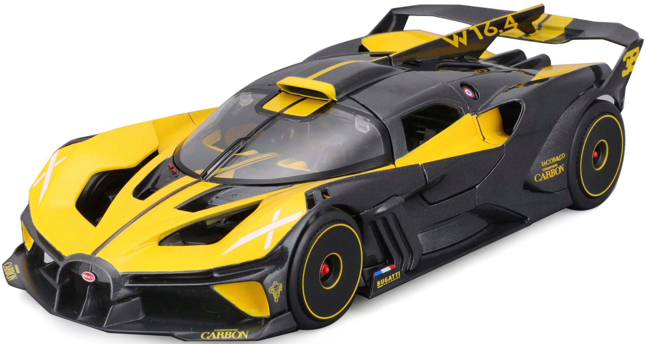 Maisto® Auto op schaal Bugatti Bolide, geel