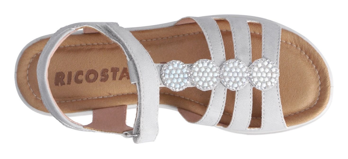 Ricosta Sandalen Ana WMS: gemiddeld , sandaal met klittenbandsluiting en glitter, maat sjabloon te downloaden