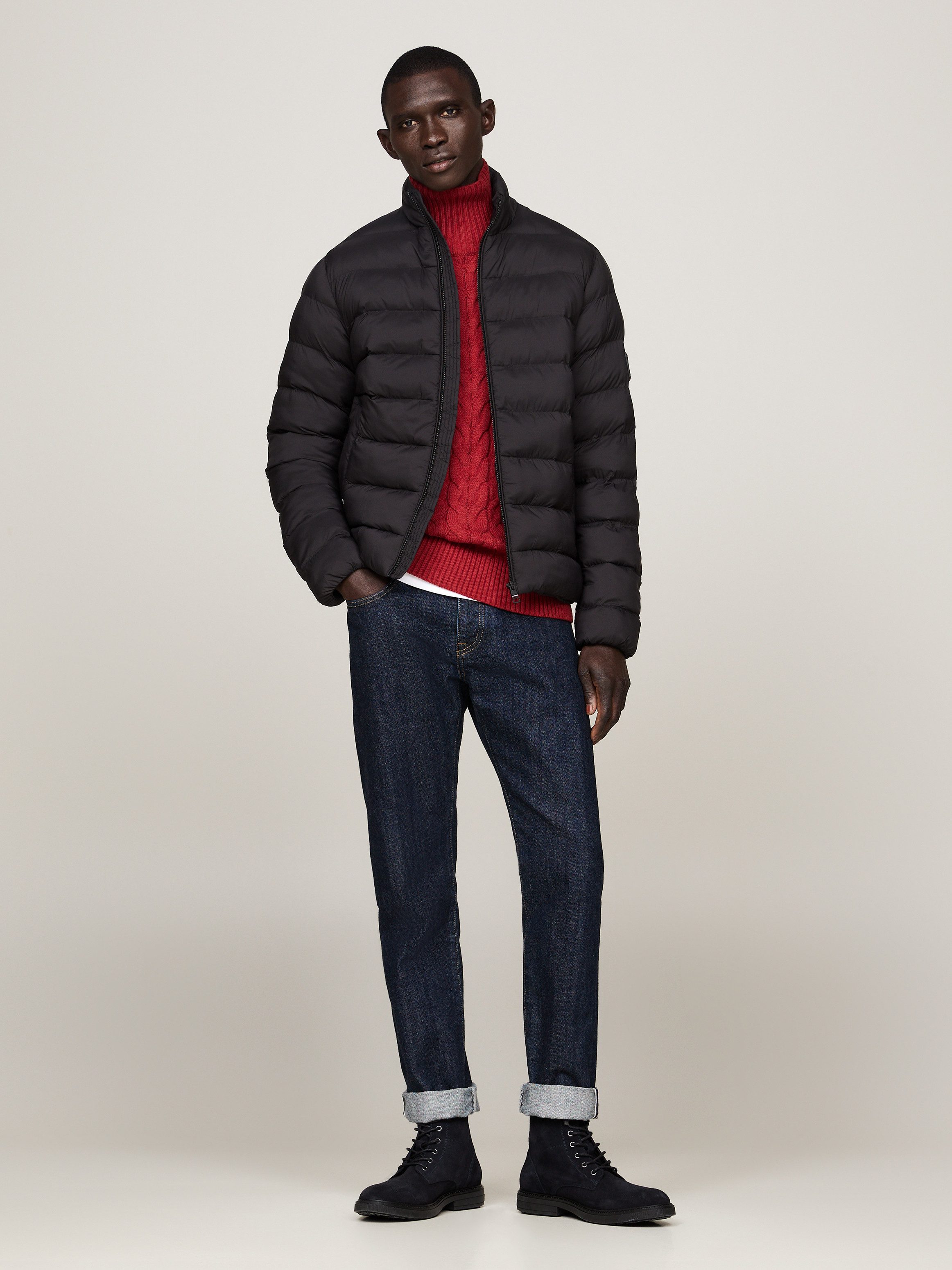 Tommy Hilfiger Gewatteerde jas MID WEIGHT STAND COLLAR JACKET