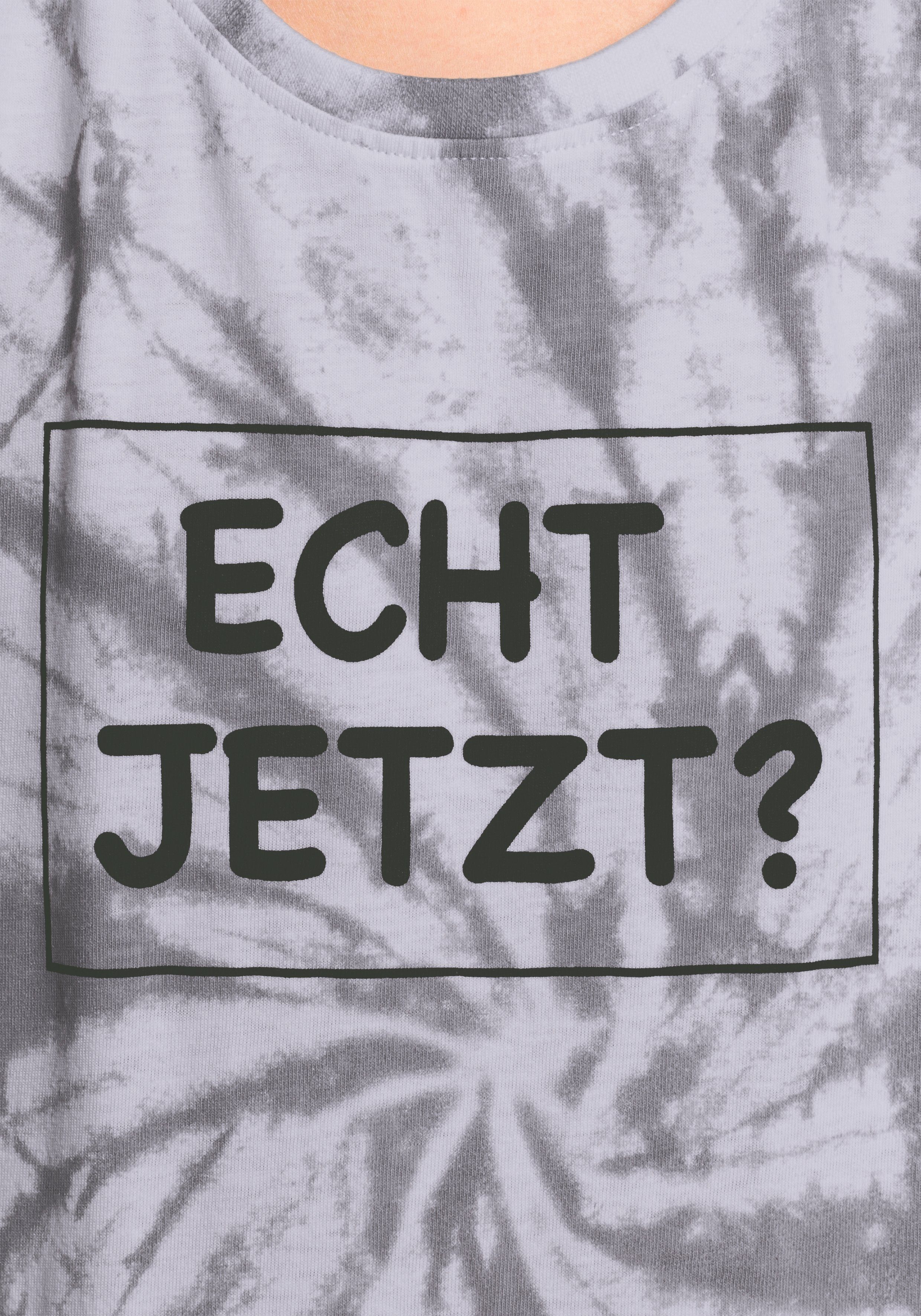 KIDSWORLD T-shirt ECHT JETZT? Korte mouwen, casual pasvorm, met allover-print en statements
