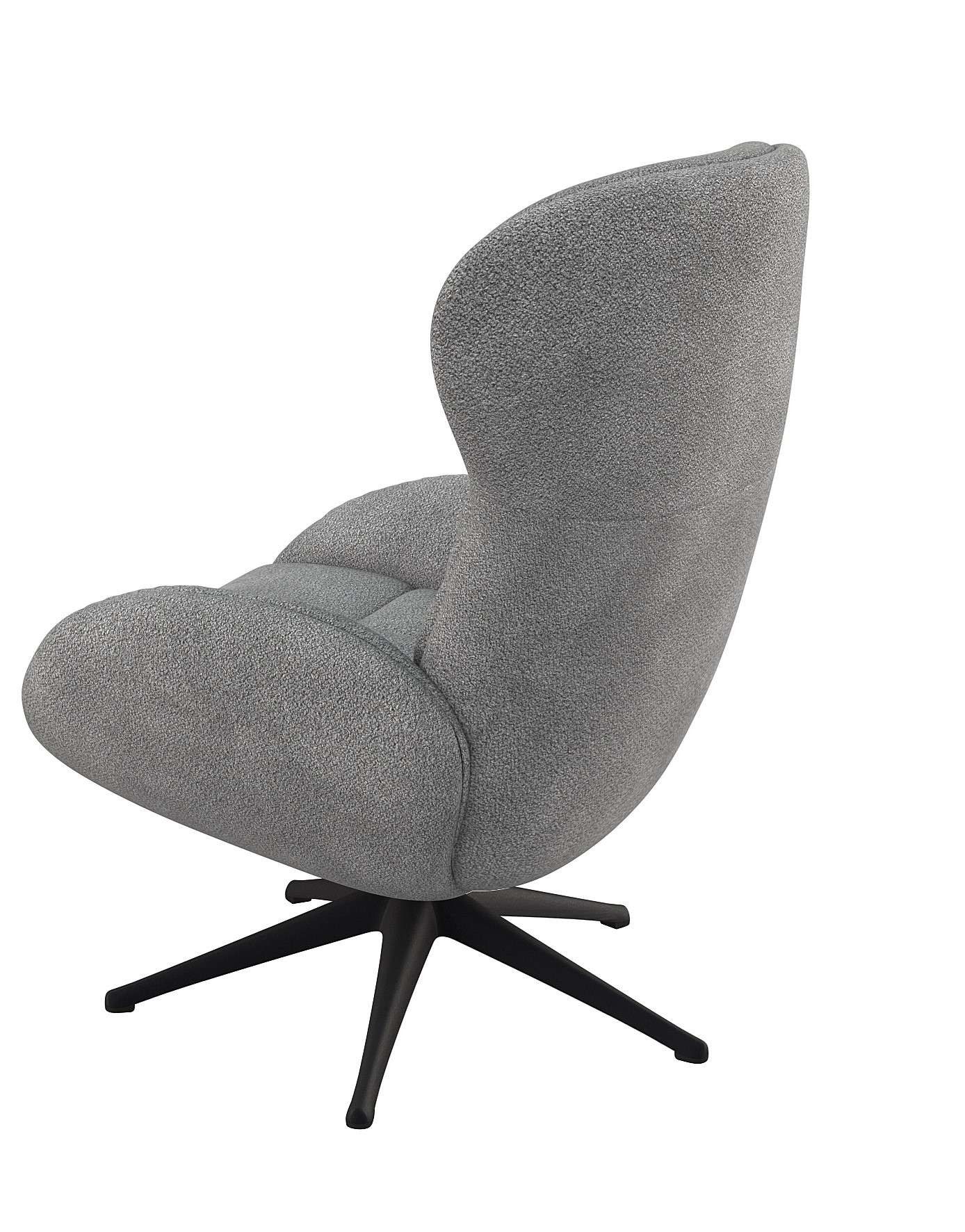 FLEXLUX Relaxfauteuil Haze, TV-stoel, fauteuil, stoffeerstoel Rugdeelverstelling, draaibaar, voet zwart