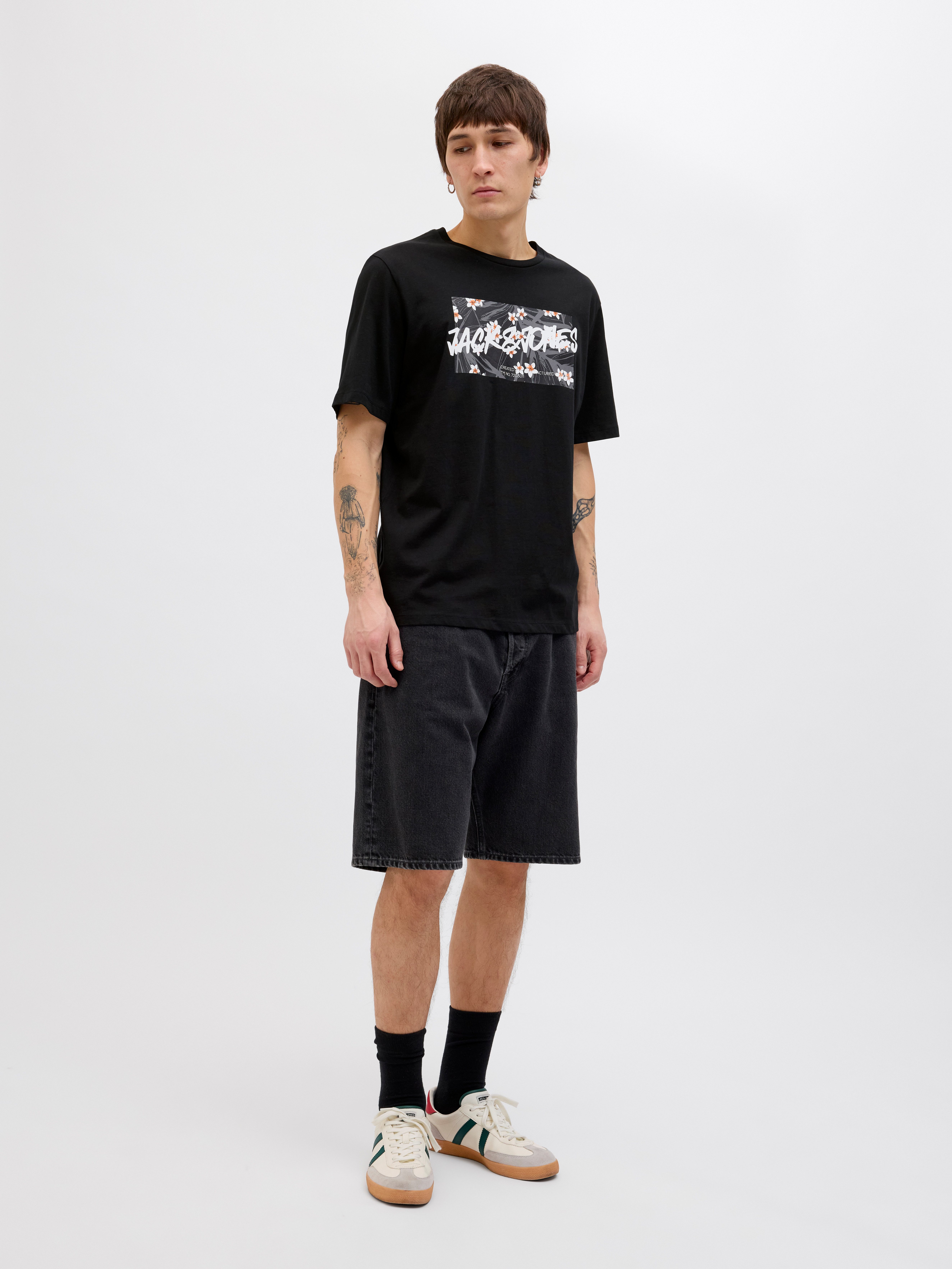 Jack & Jones Shirt met print JJHAWAII SHAPE TEE SS CREW NECK