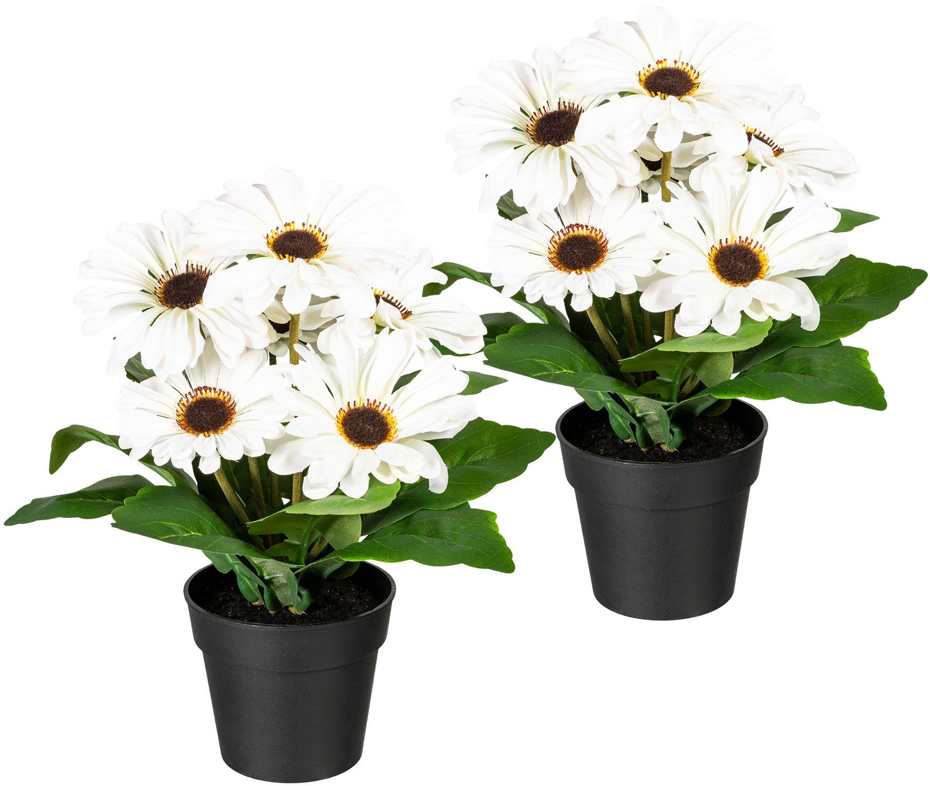 my home Kunstplant Elaine in een pot(2 stuks) kunstplanten wit