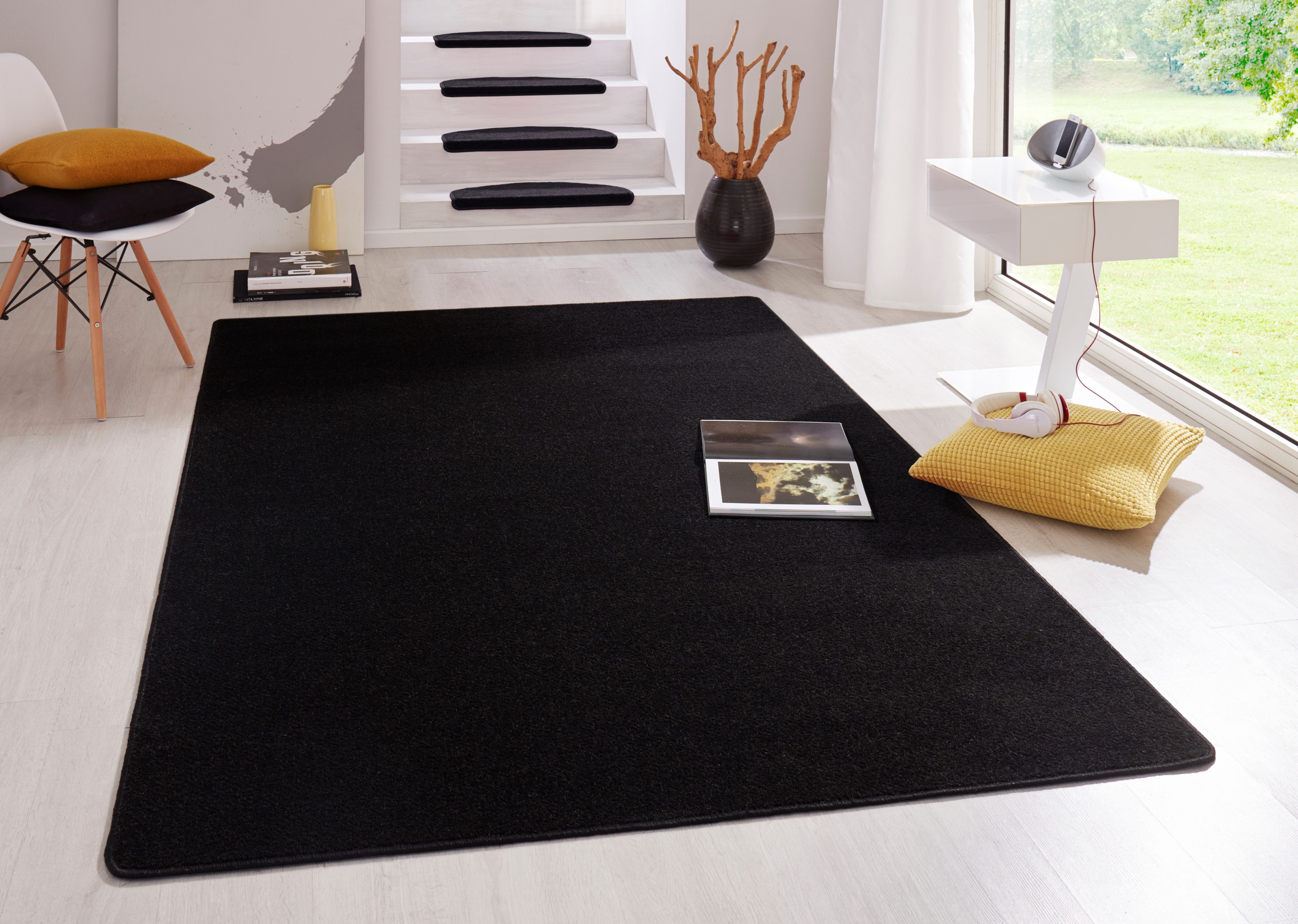 HANSE Home Vloerkleed Fancy Kortpolig, loper, effen, geketteld, woonkamer, slaapkamer, eetkamer
