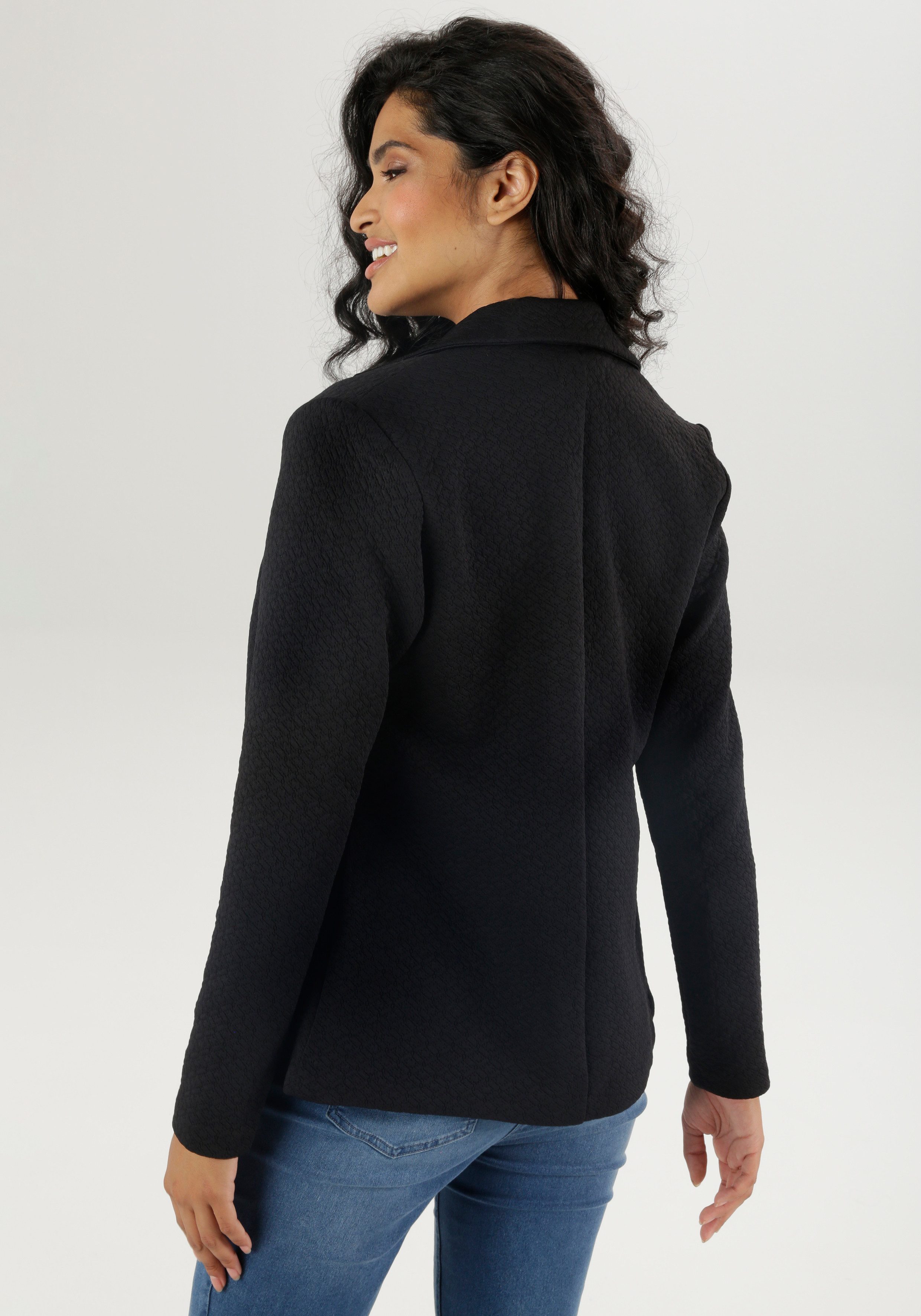Aniston SELECTED Jerseyblazer met structuurmotief