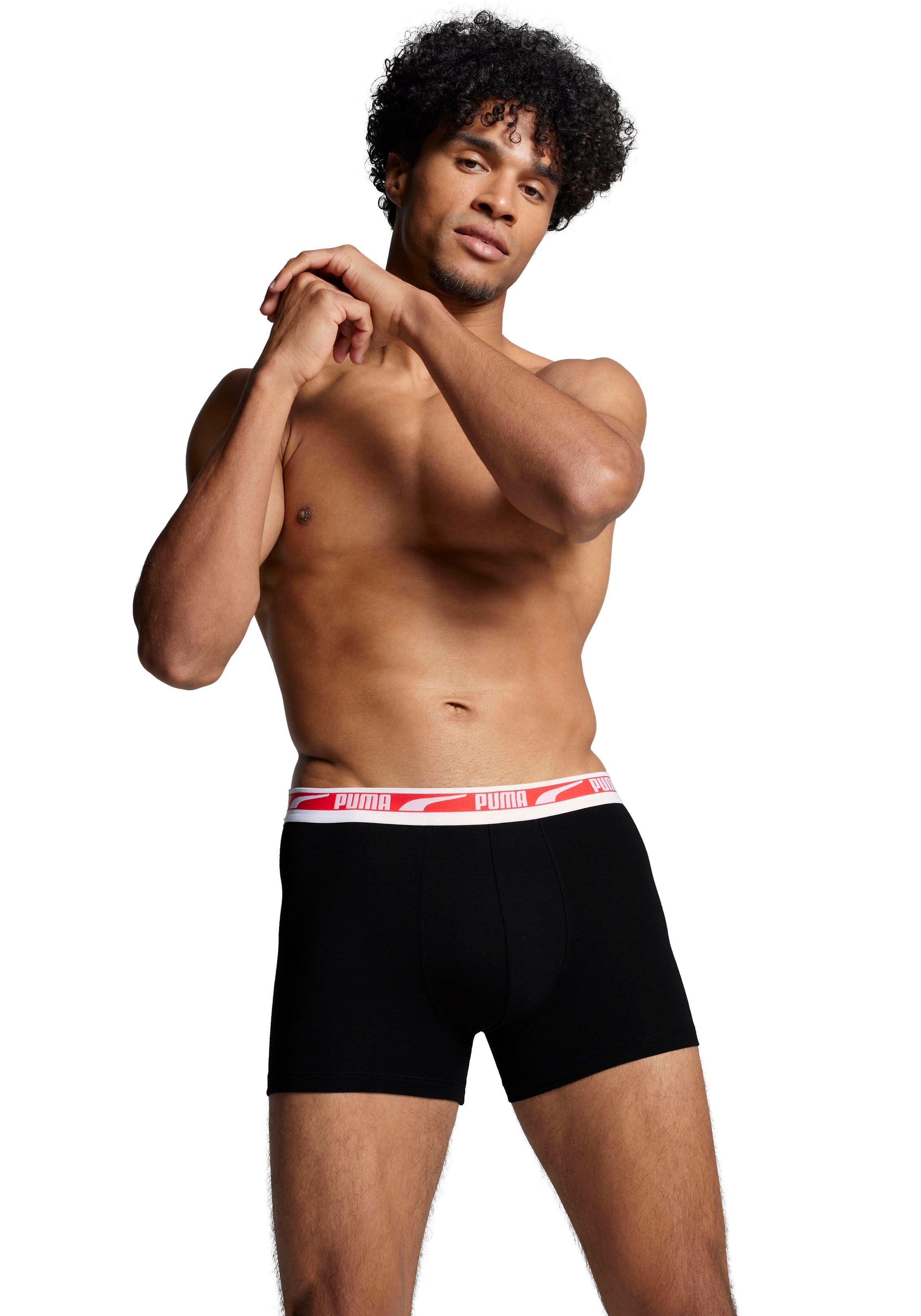 PUMA Boxershort MEN MULTI LOGO BOXER 2P (Set van 2)