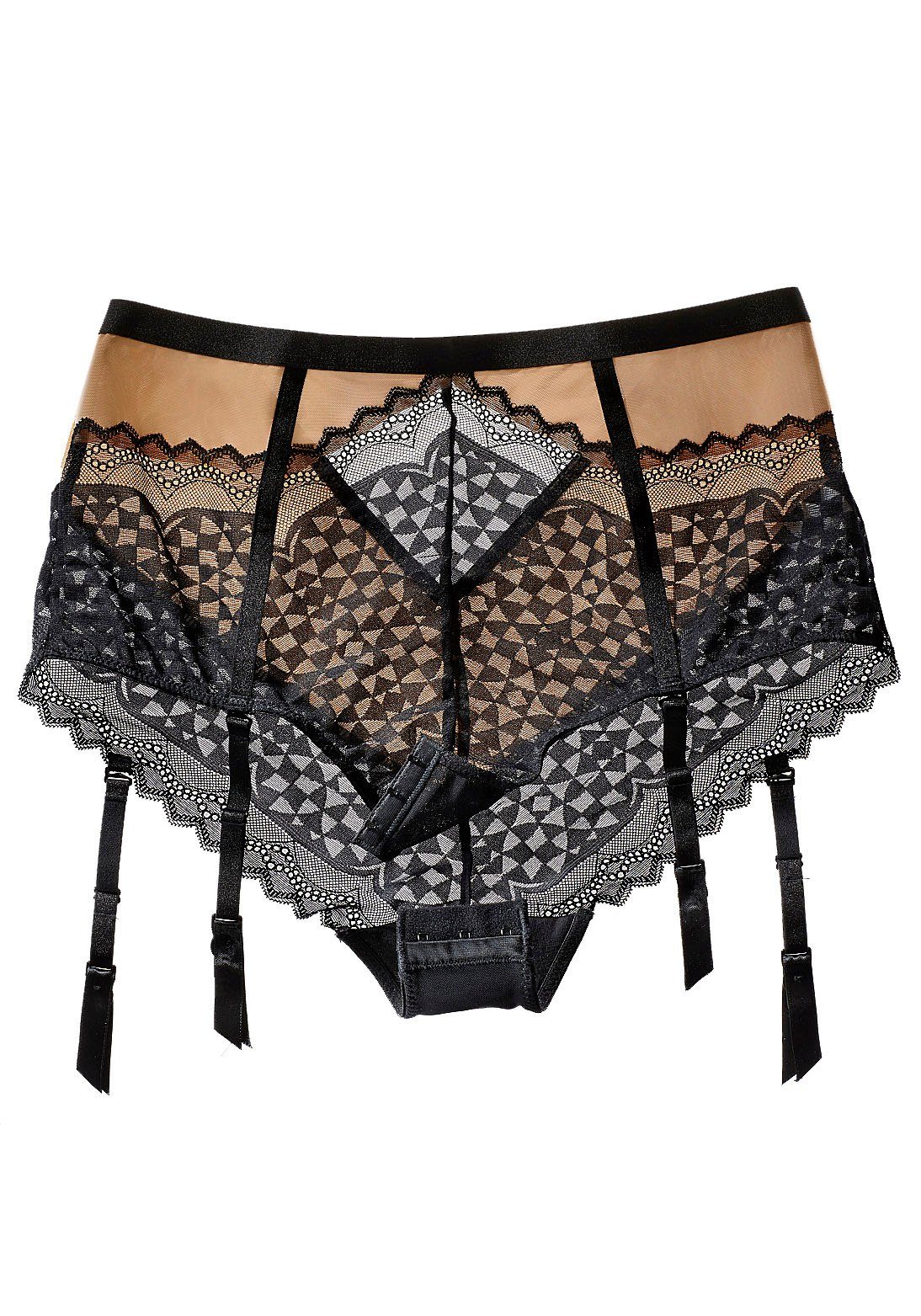 petite fleur gold High-waist-slip met afneembare jarretels