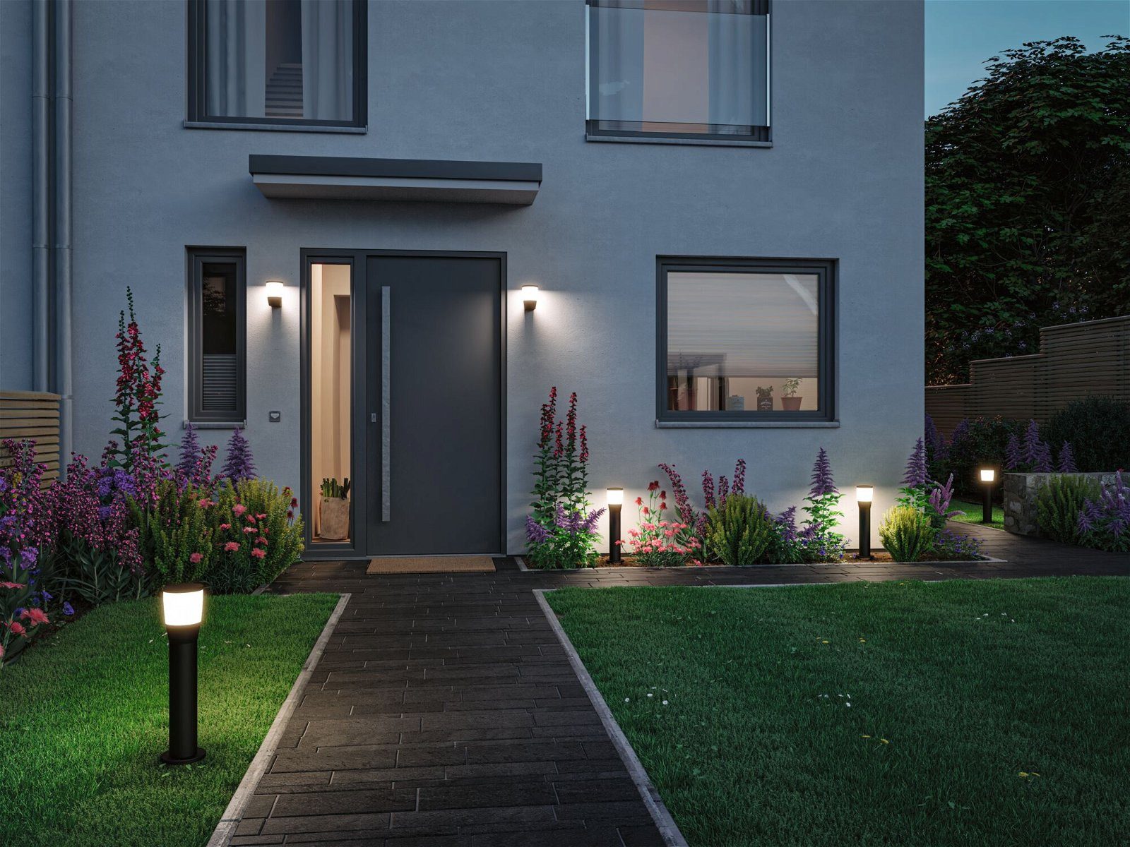 Paulmann Led-wandlamp voor buiten Bako IP44 110x140mm max. 20W 230V antraciet aluminium (1 stuk)