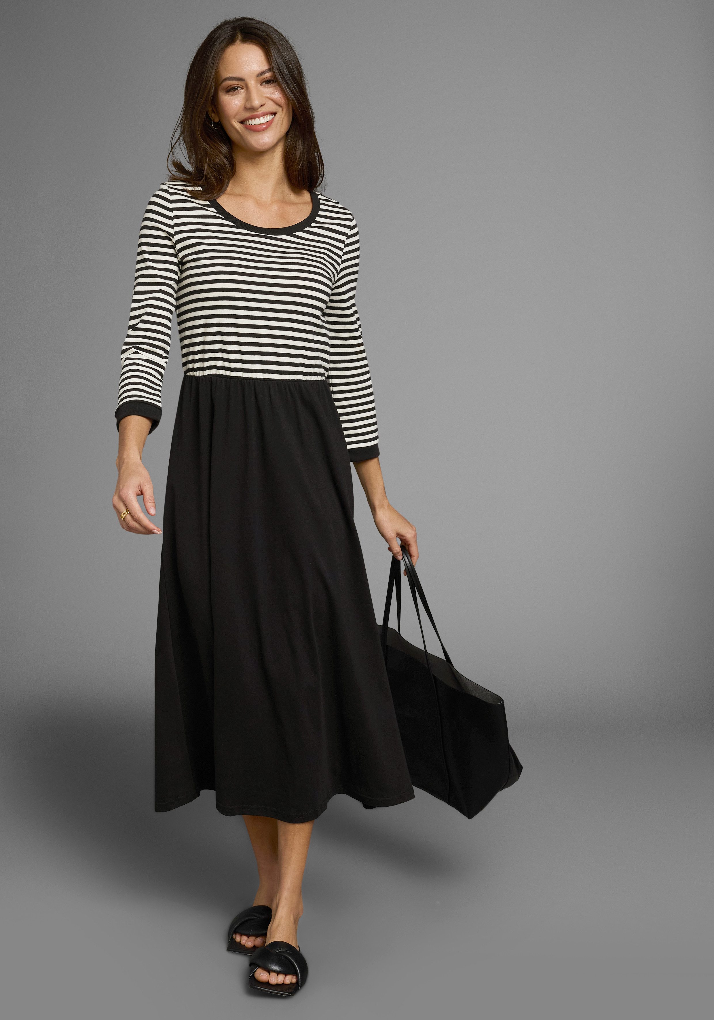Laura Scott 2-in-1-jurk met streepdesign - nieuwe collectie