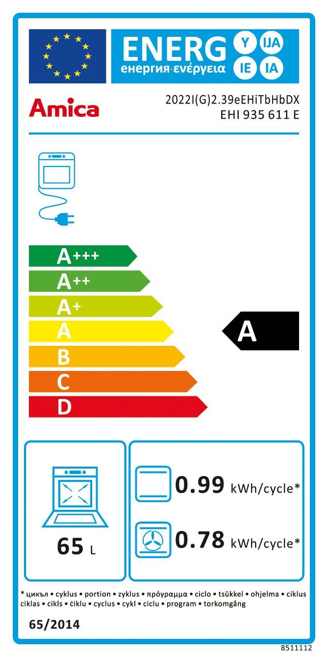 Amica Inbouw inductie fornuisset EHI 935 611 E