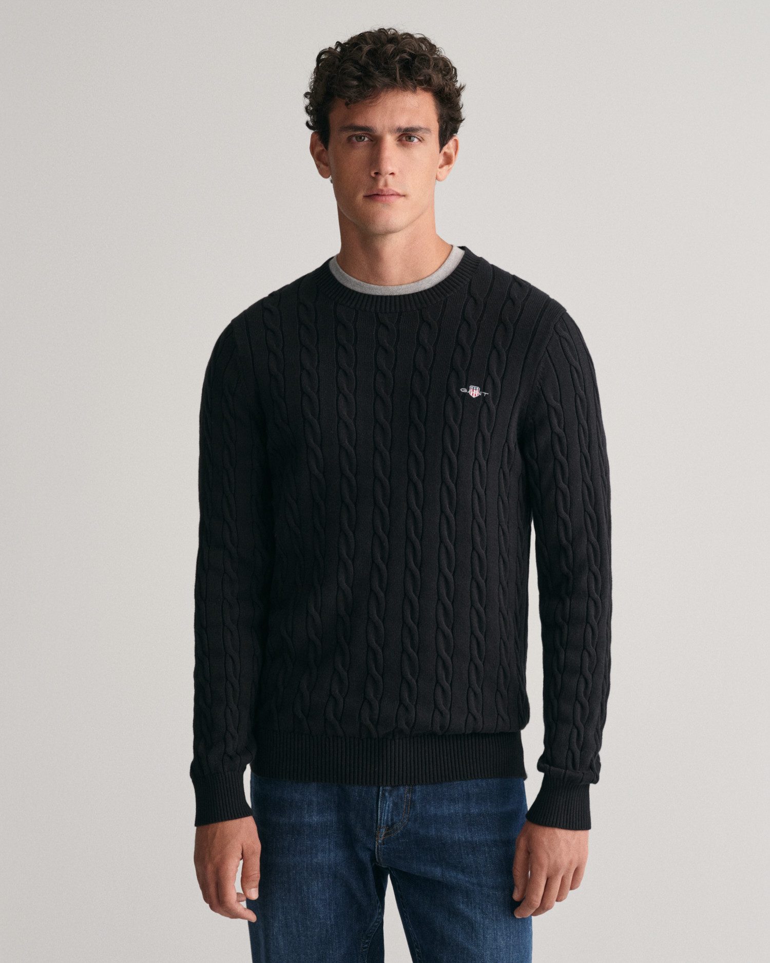 Gant Gebreide trui COTTON CABLE C-NECK